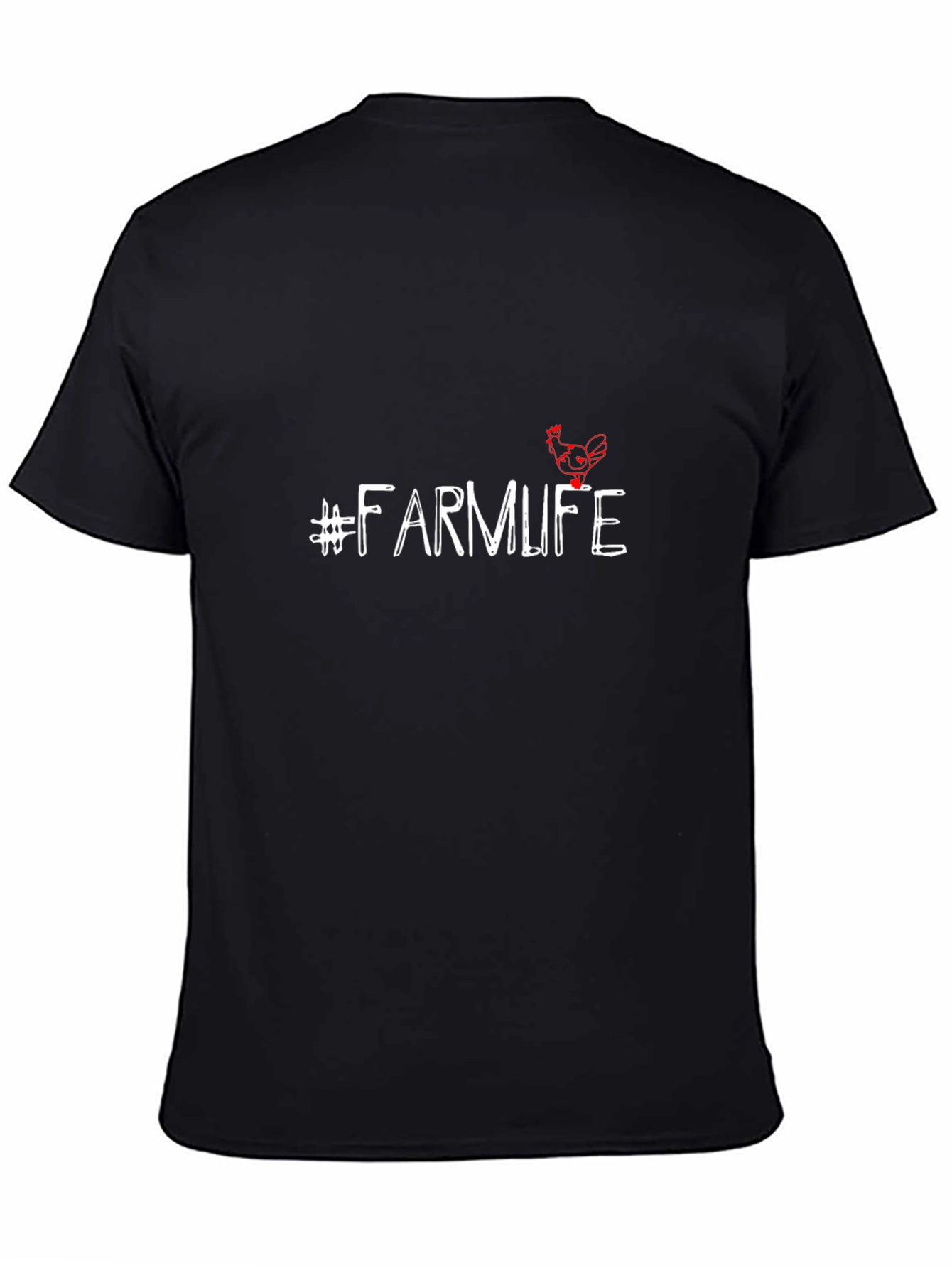 #FarmLife Chicken Graphic Tee - Unisex Black T-Shirt