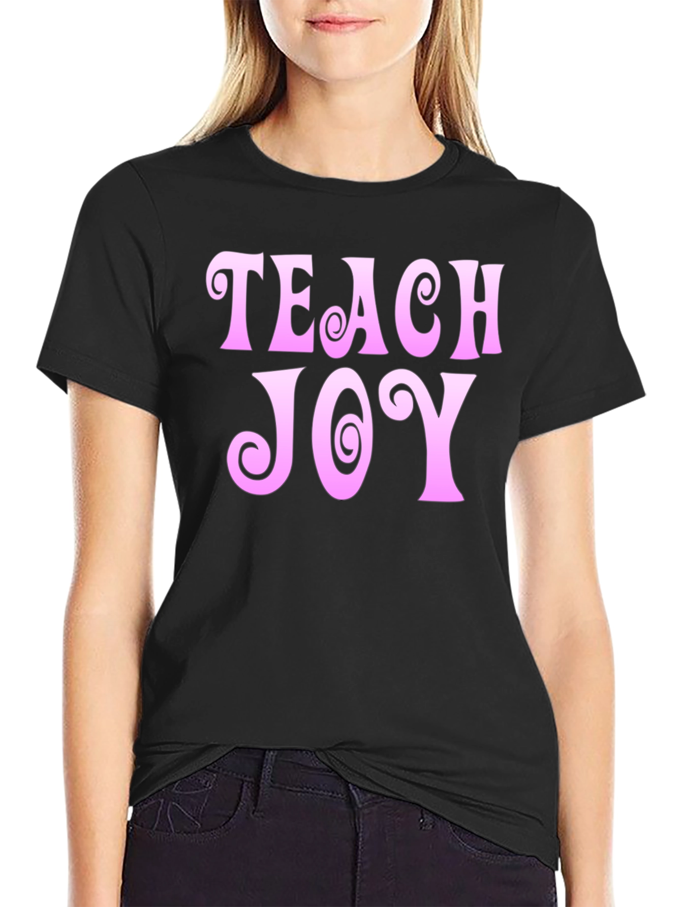 Teach Joy Pink Graphic Tee