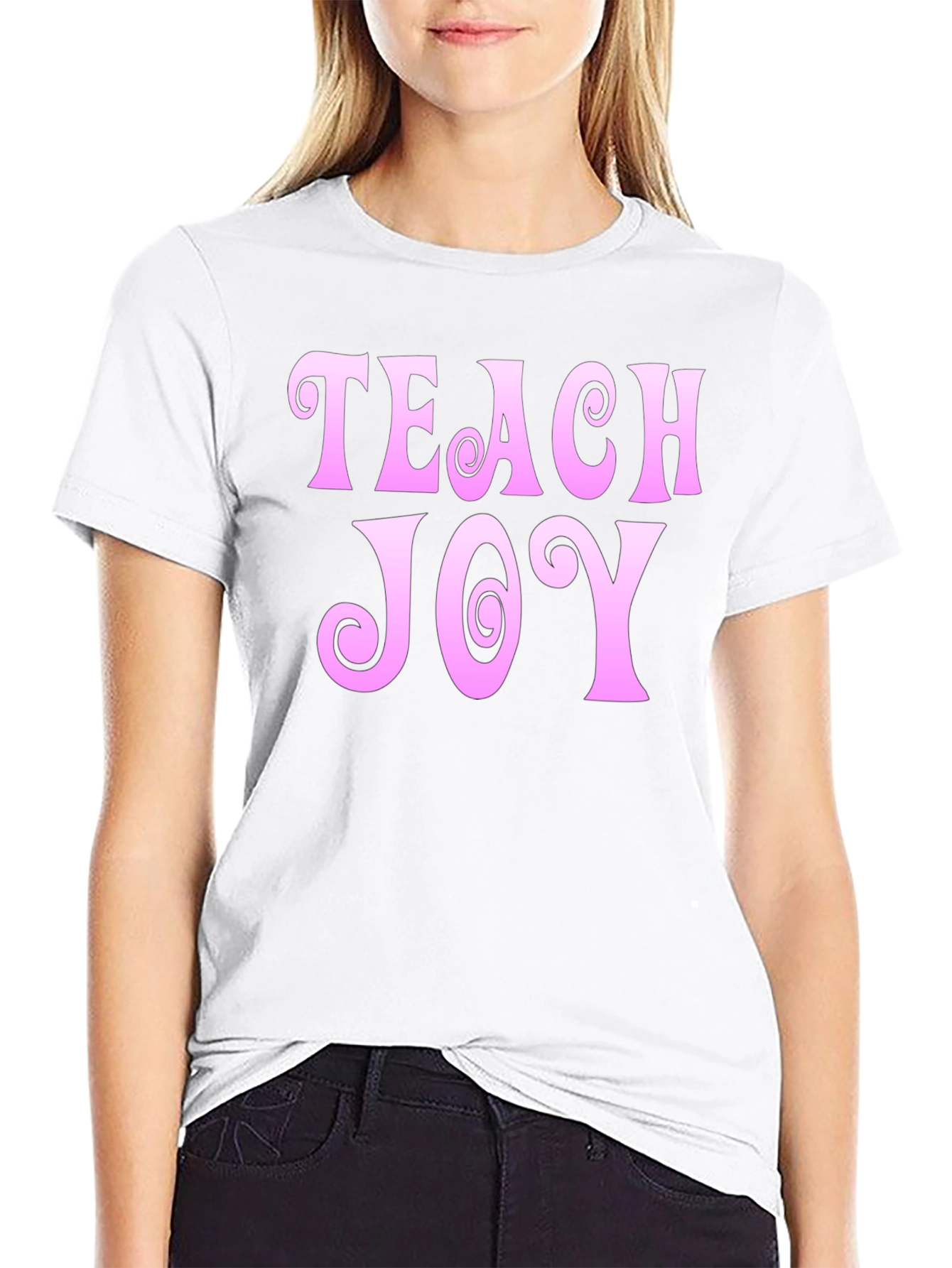 Teach Joy Pink Graphic Tee
