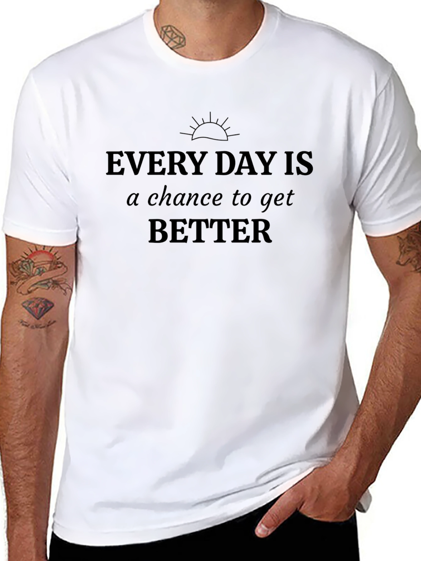 Inspirational Every Day Graphic Tee - Black