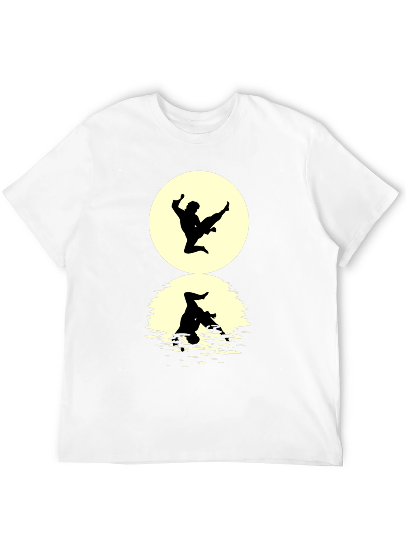 Karate Silhouette Graphic Black T-Shirt