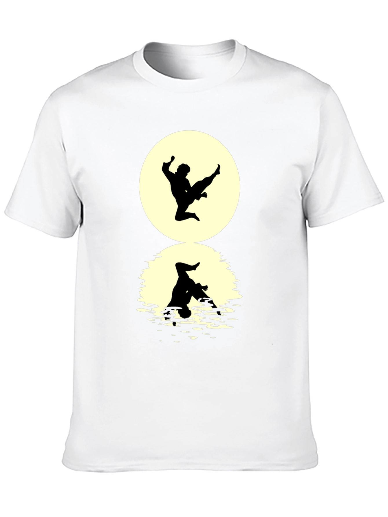 Karate Silhouette Graphic Black T-Shirt