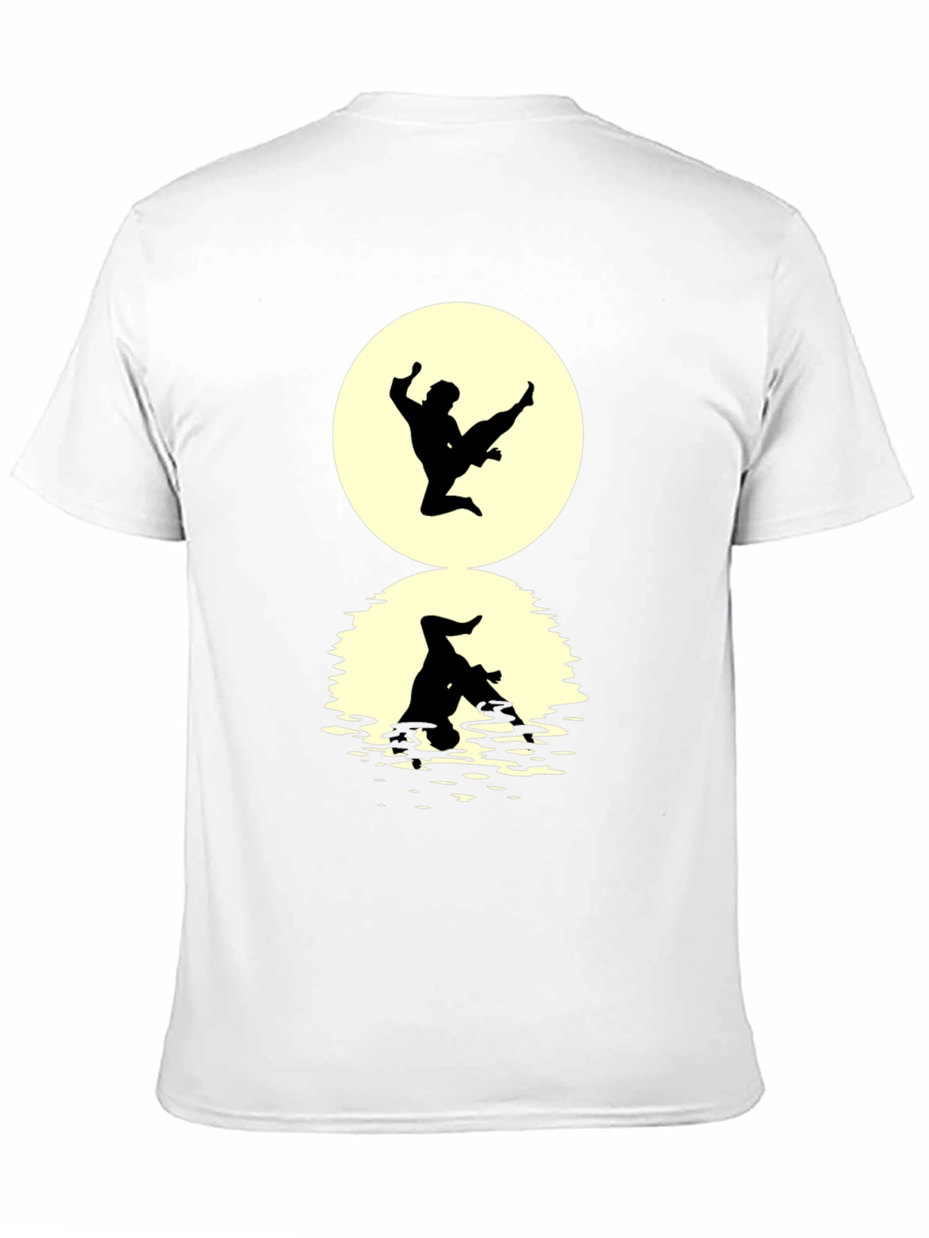 Karate Silhouette Graphic Black T-Shirt