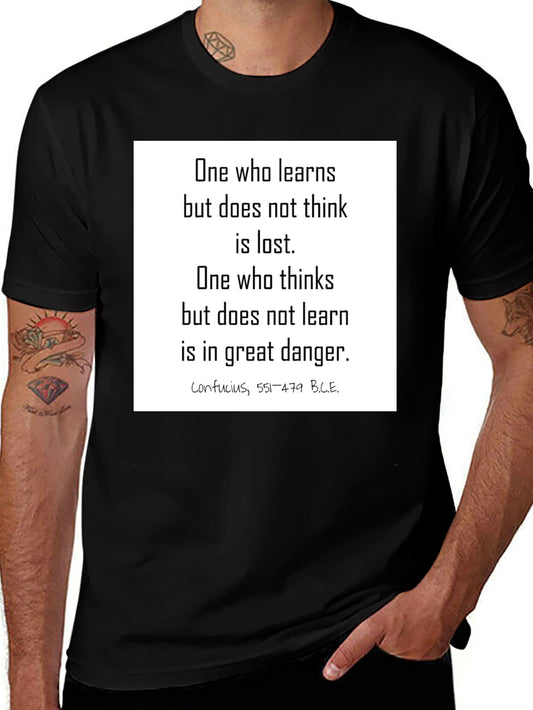 Confucius Wisdom Black T-Shirt