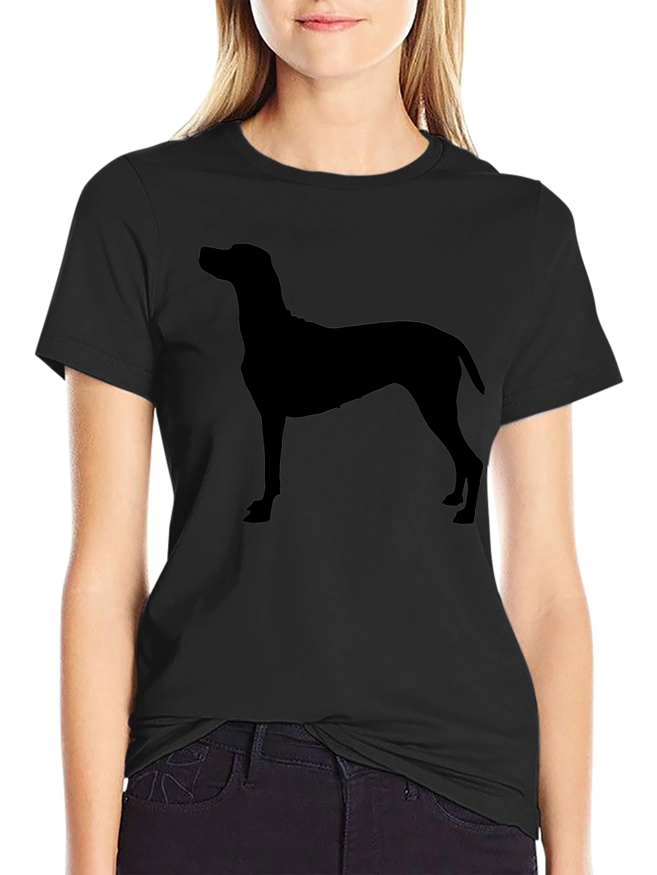 Dog Silhouette T-Shirt - Classic Black Tee