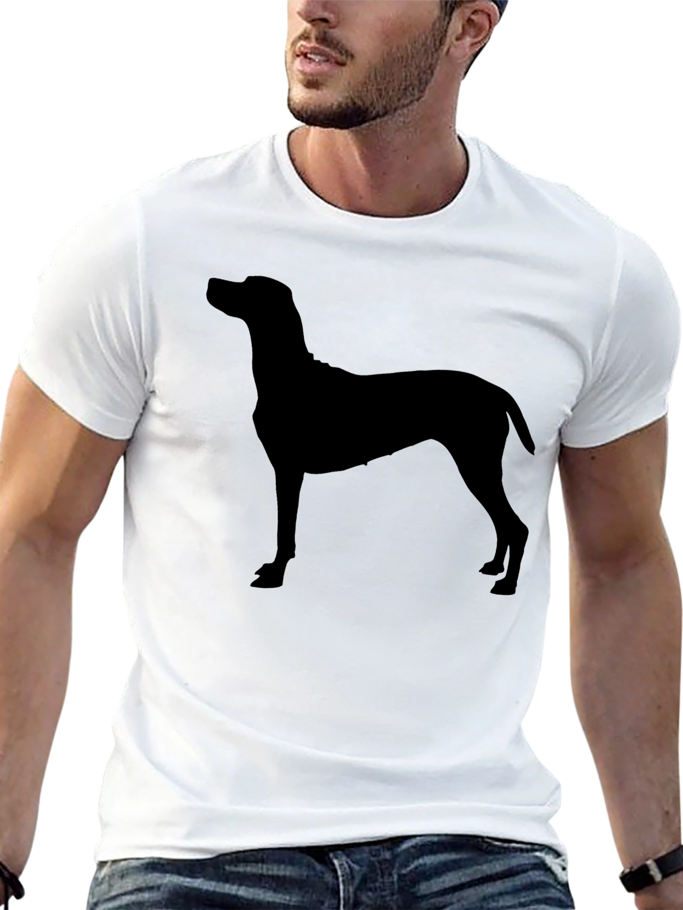Dog Silhouette T-Shirt - Classic Black Tee