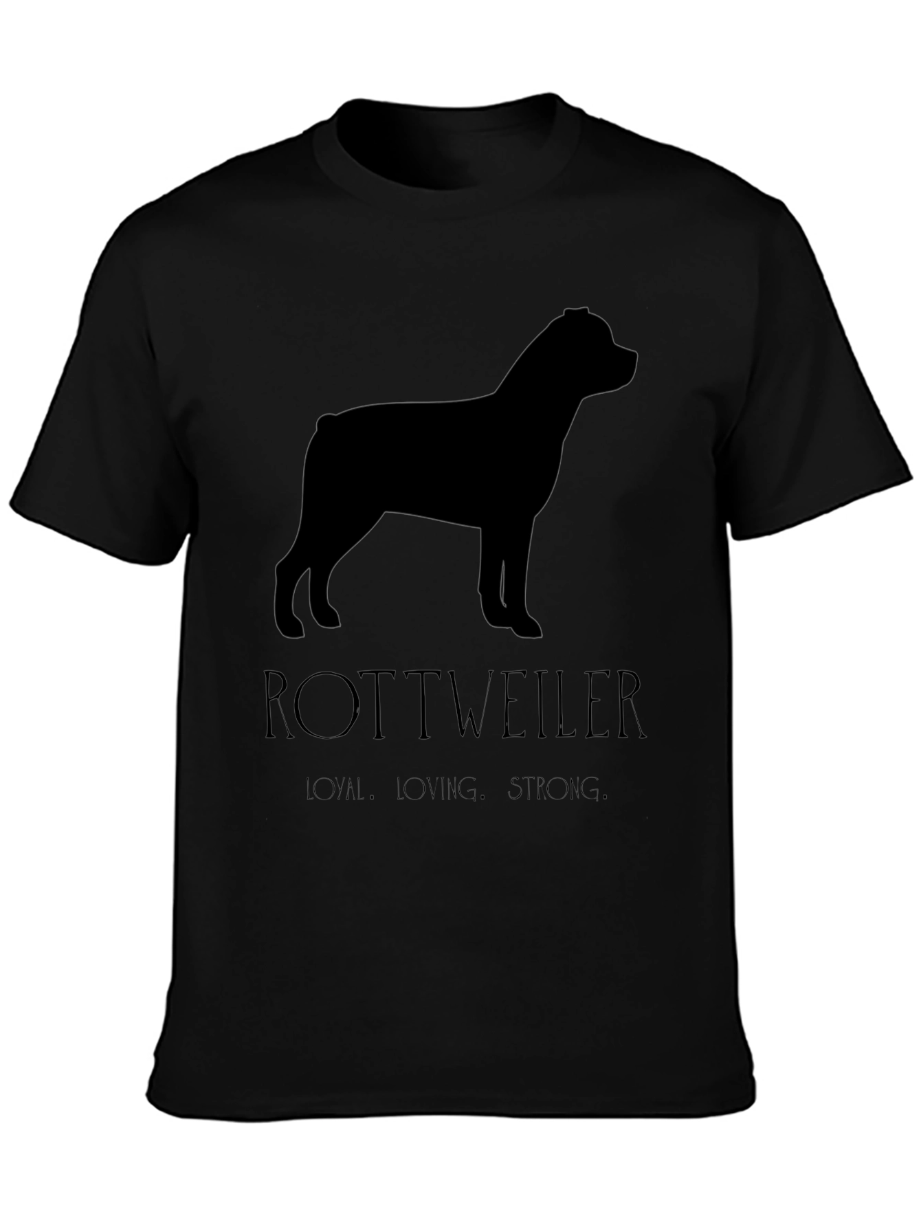 Rottweiler Dog Silhouette Graphic T-Shirt