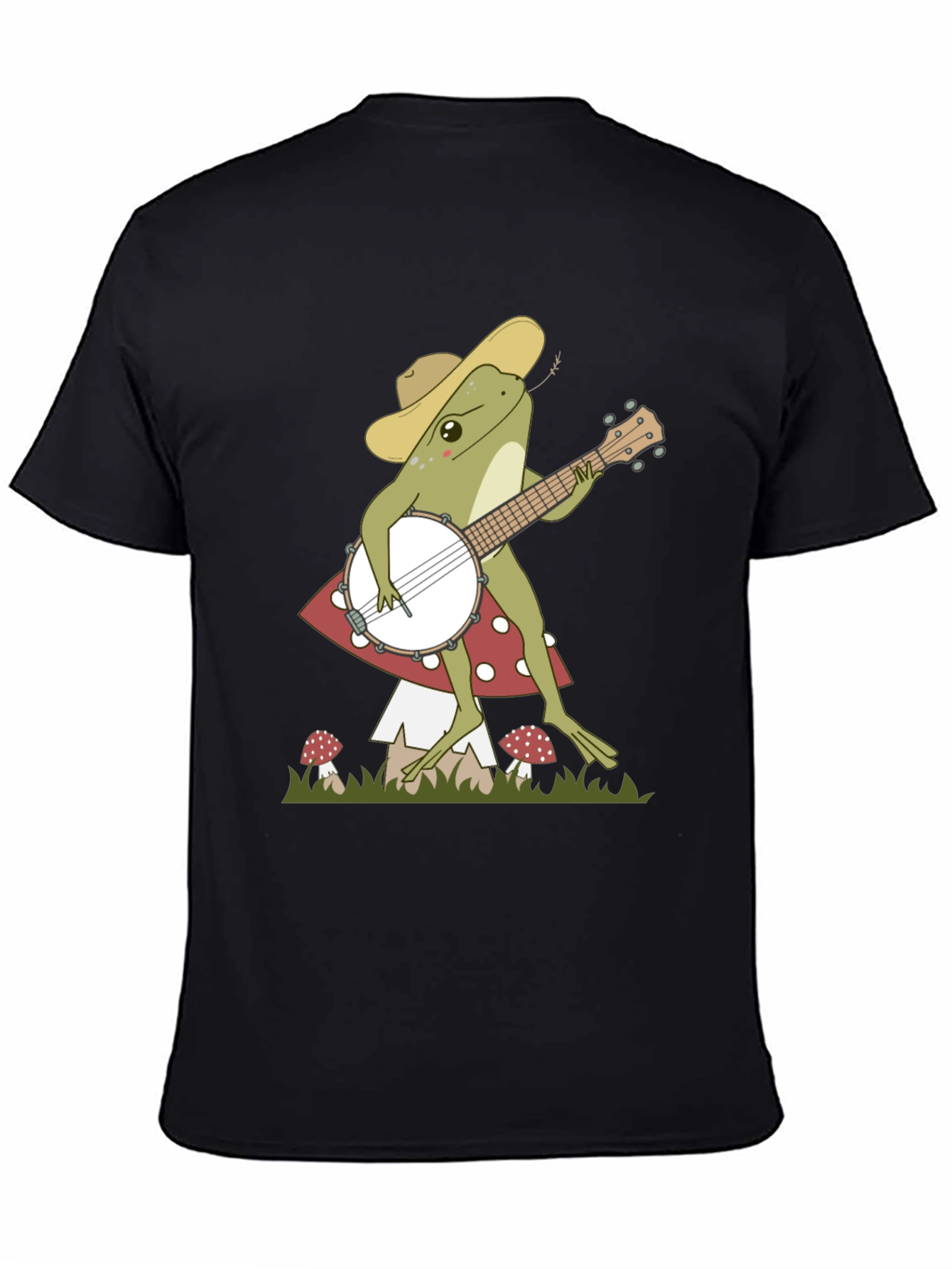 Banjo Frog T-Shirt: Musician Toadstool Tee