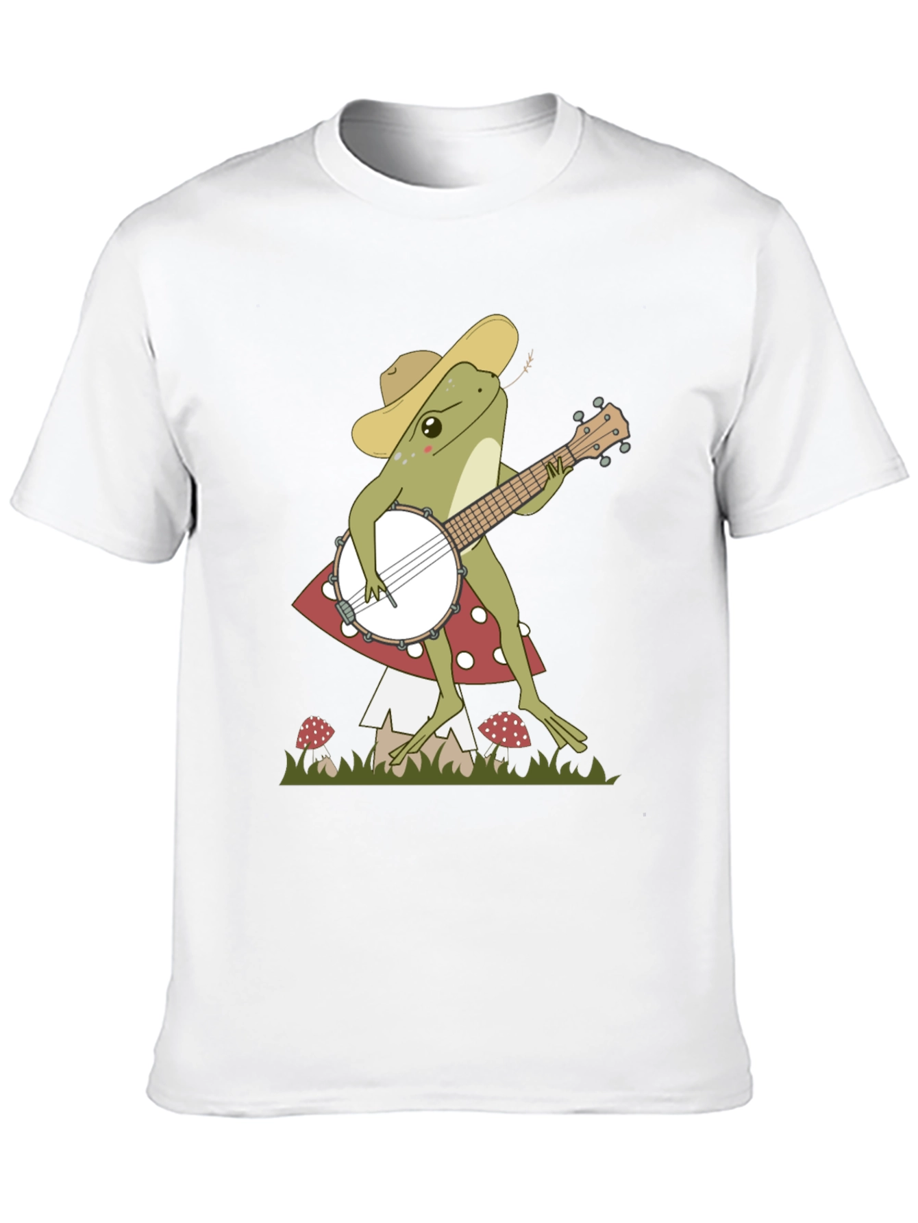 Banjo Frog T-Shirt: Musician Toadstool Tee