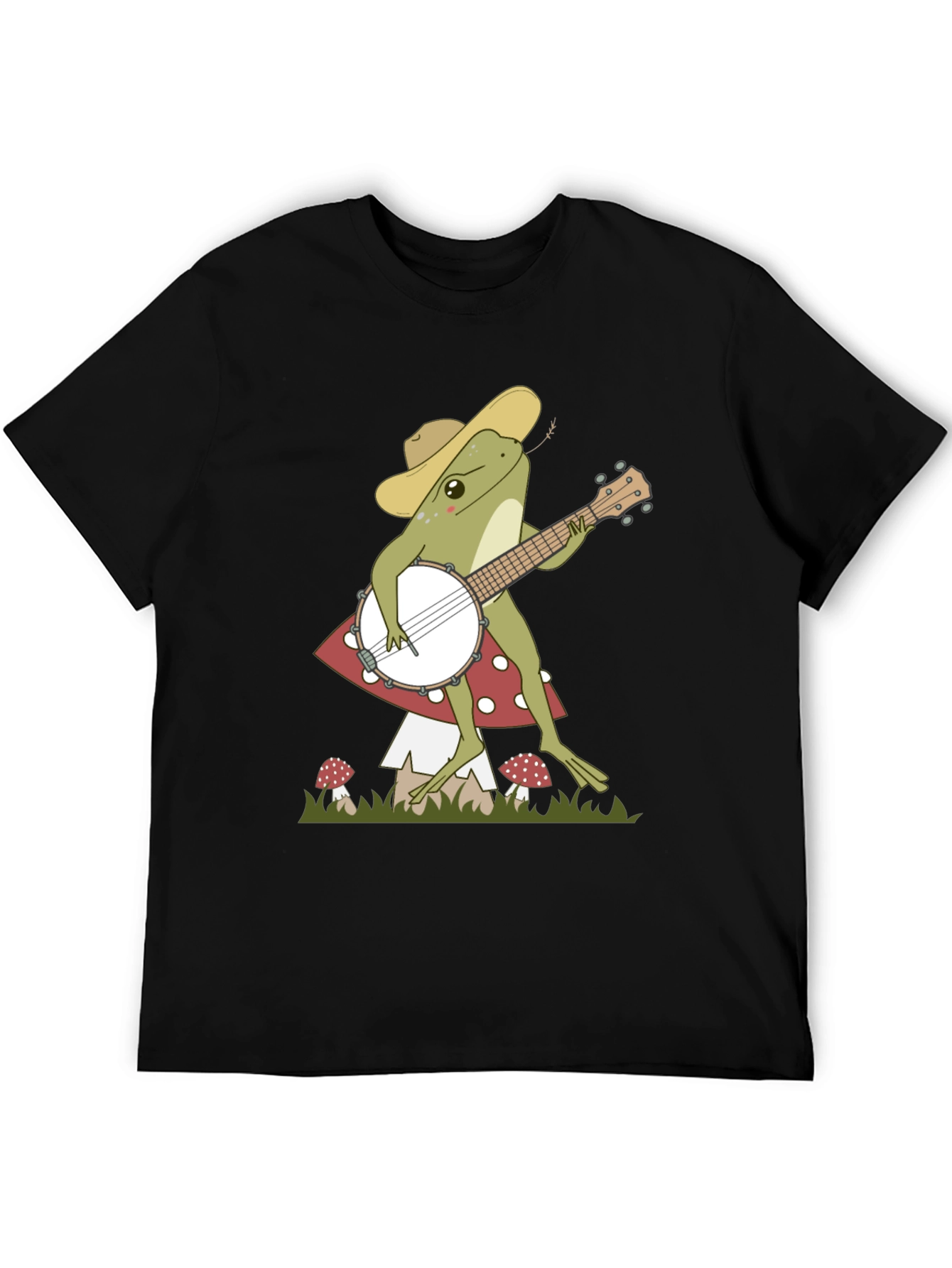 Banjo Frog T-Shirt: Musician Toadstool Tee