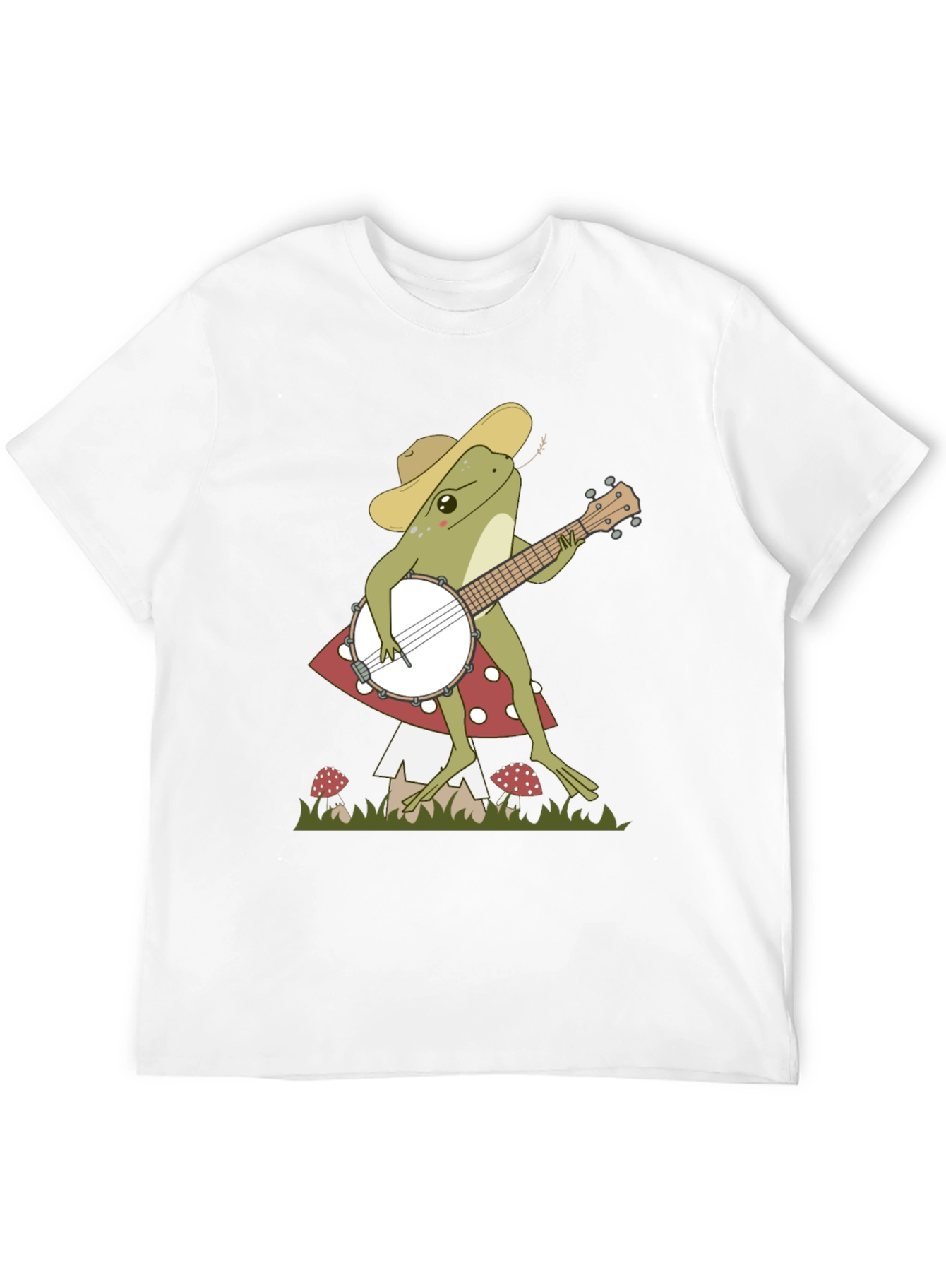 Banjo Frog T-Shirt: Musician Toadstool Tee
