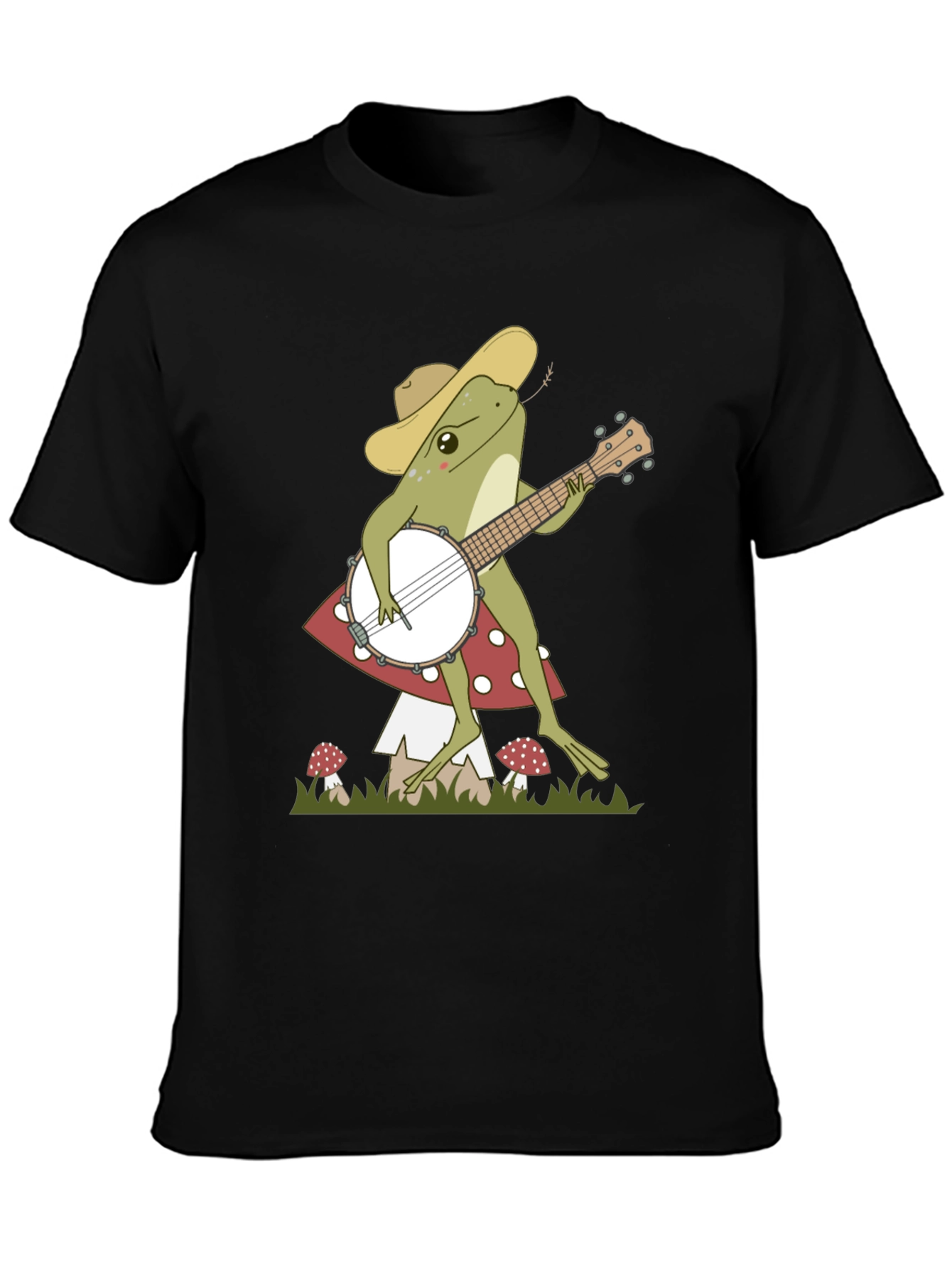 Banjo Frog T-Shirt: Musician Toadstool Tee