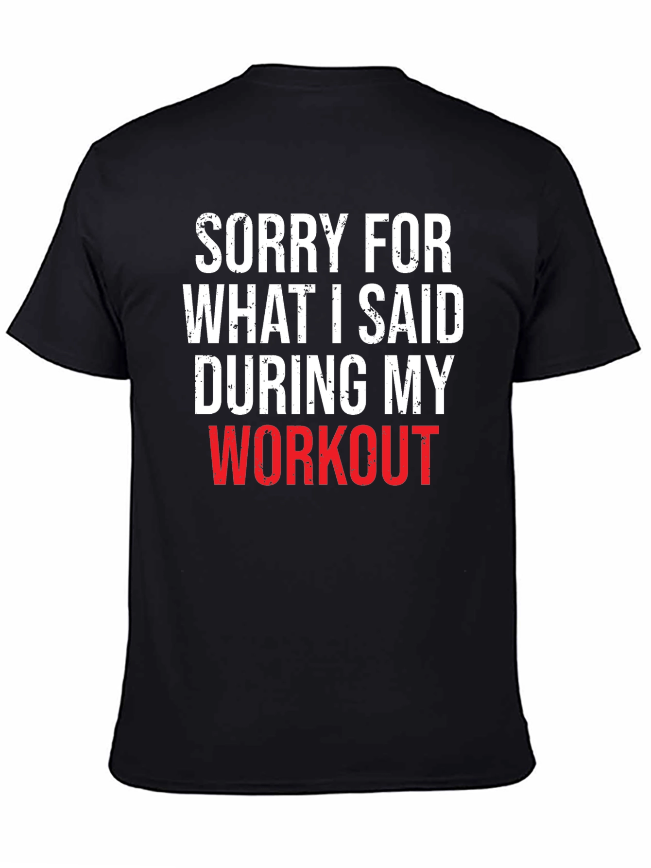 Workout Apology Graphic Tee - Black