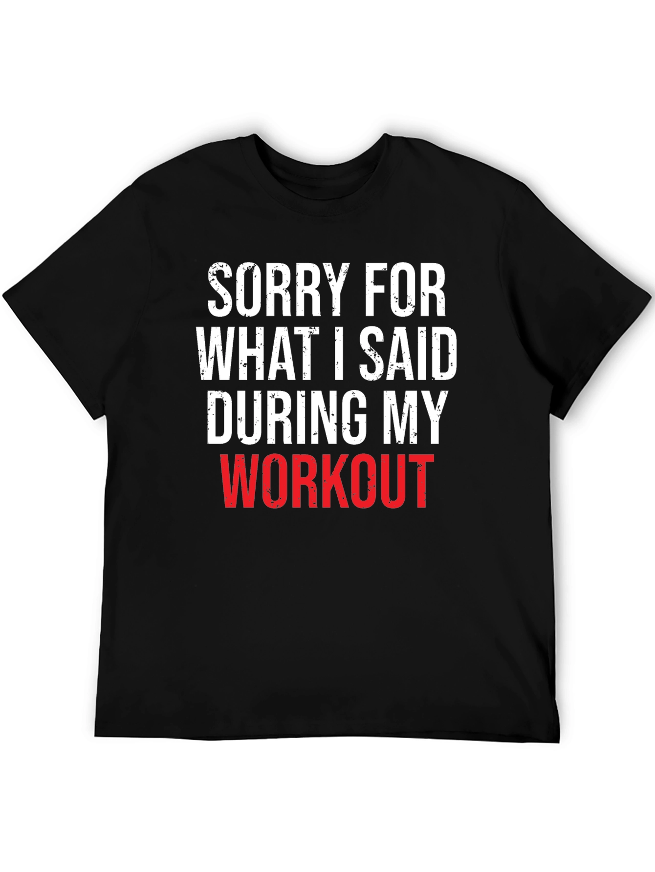 Workout Apology Graphic Tee - Black