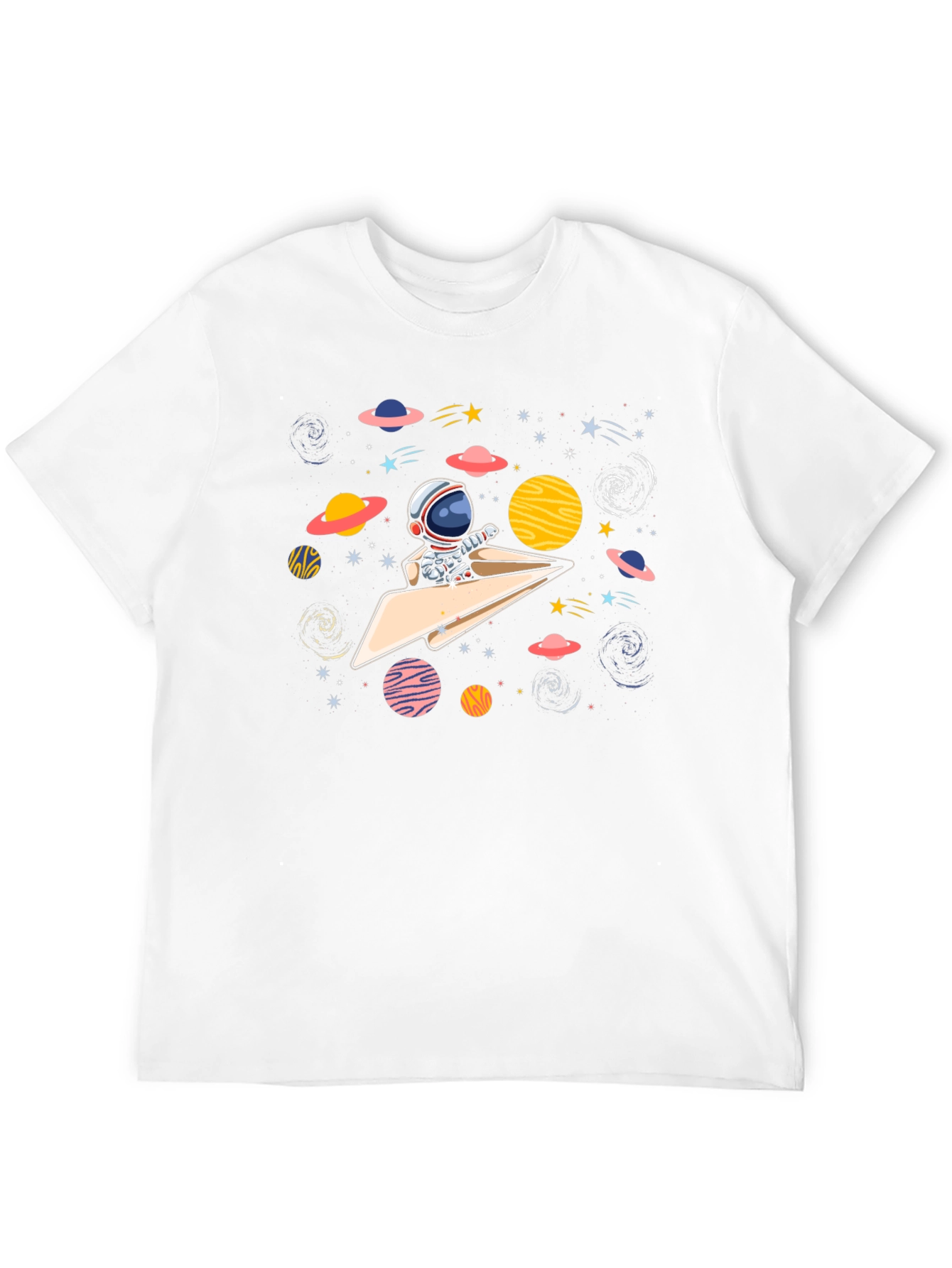 Astronaut Paper Plane T-Shirt - Space Adventure