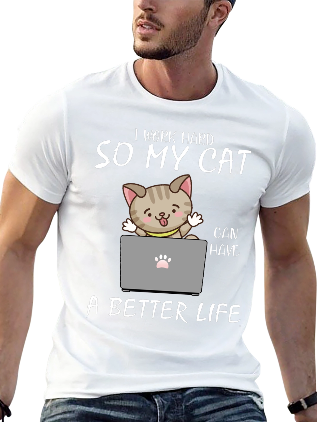 I Work Hard So My Cat T-Shirt