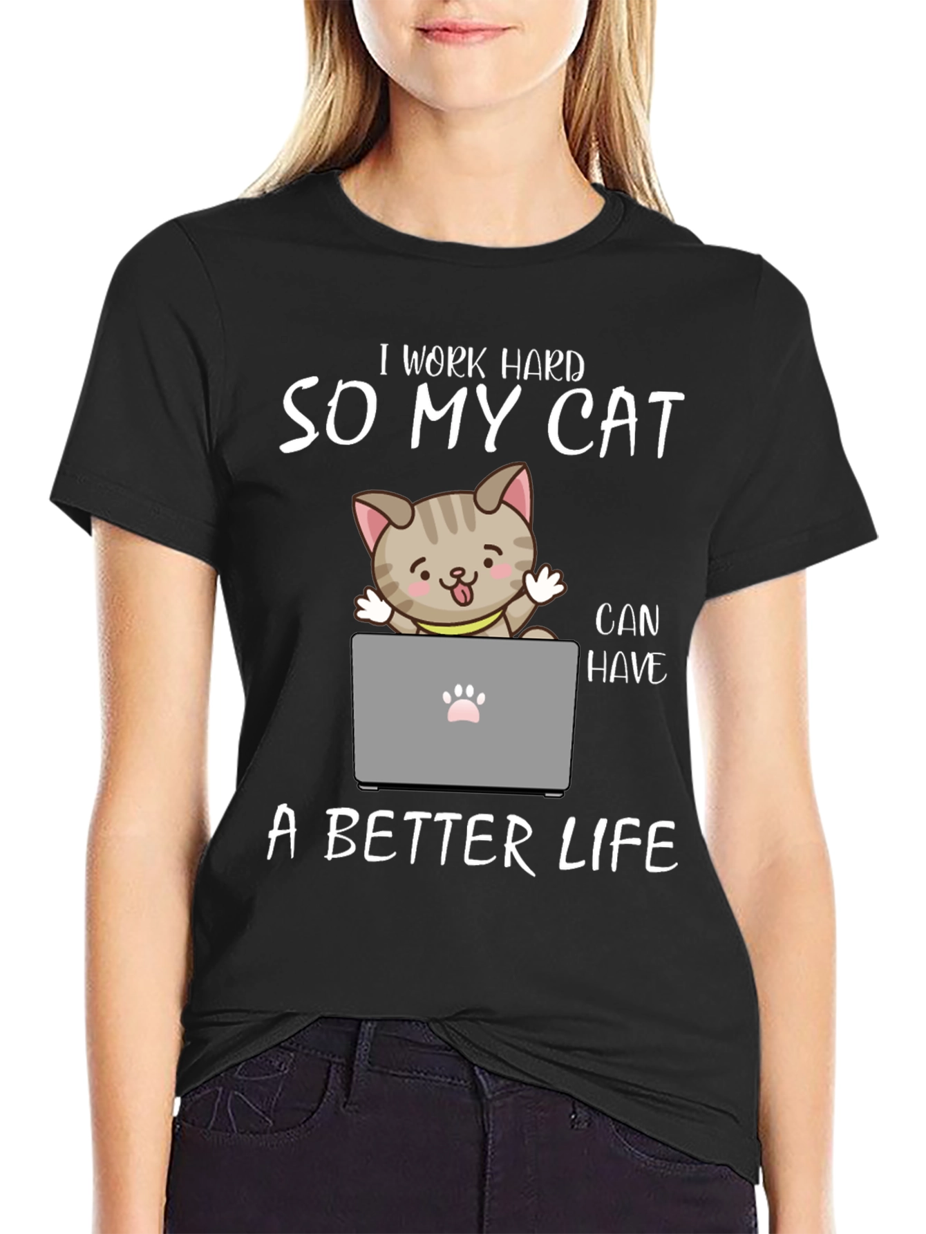 I Work Hard So My Cat T-Shirt