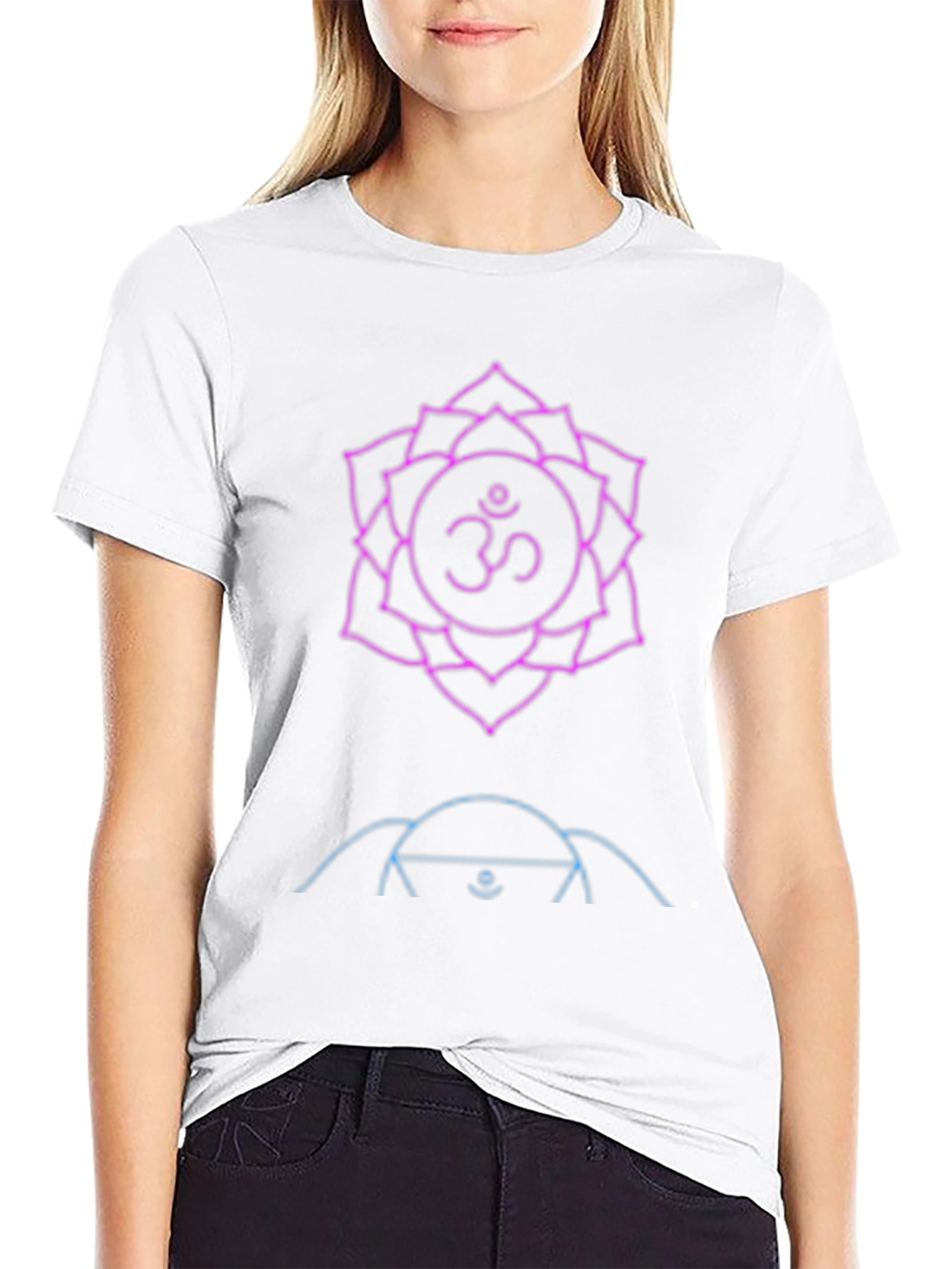 Om Symbol Lotus Graphic Tee - Yoga Inspired T-Shirt