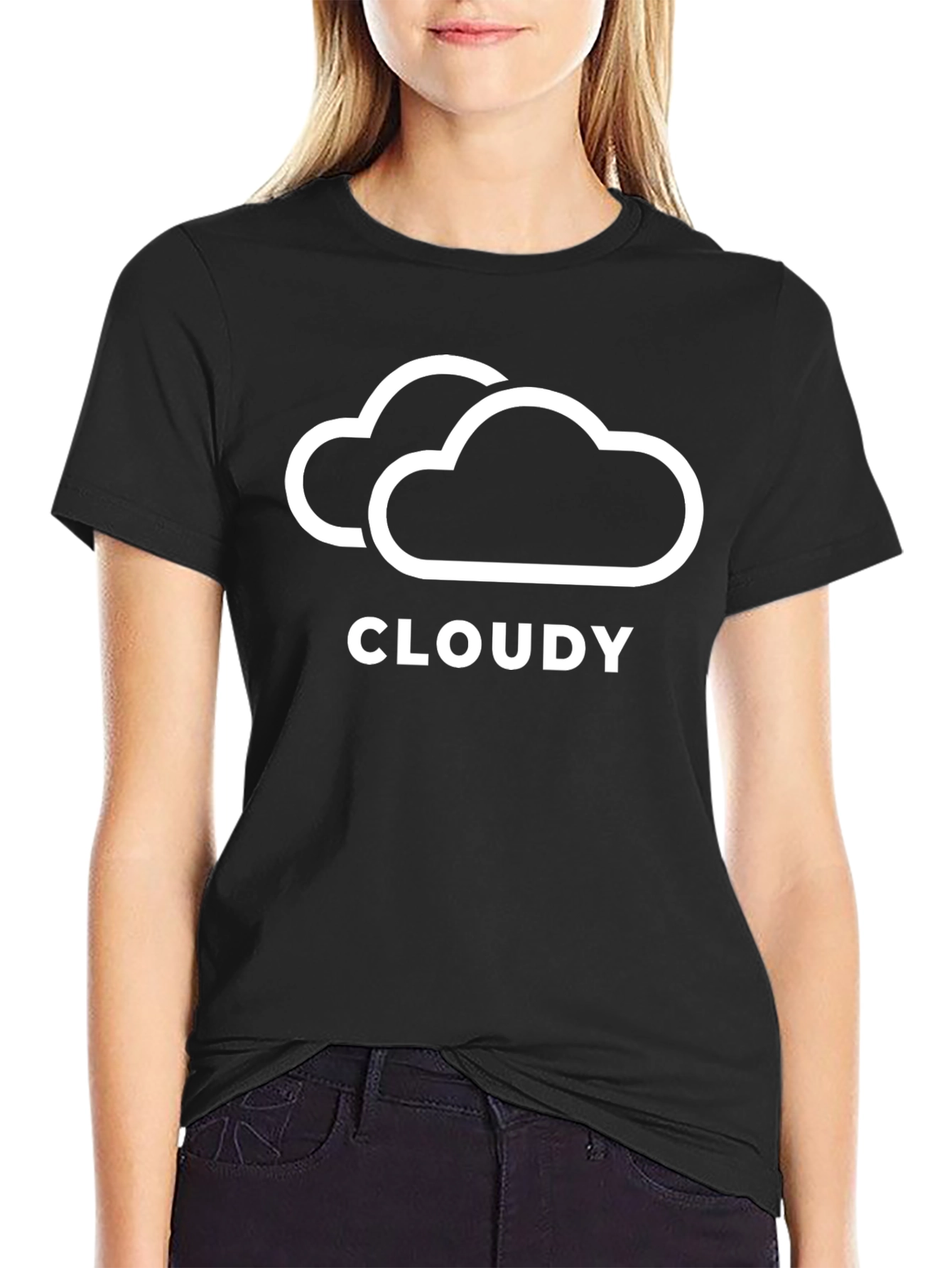 Cloudy Graphic Tee - Black