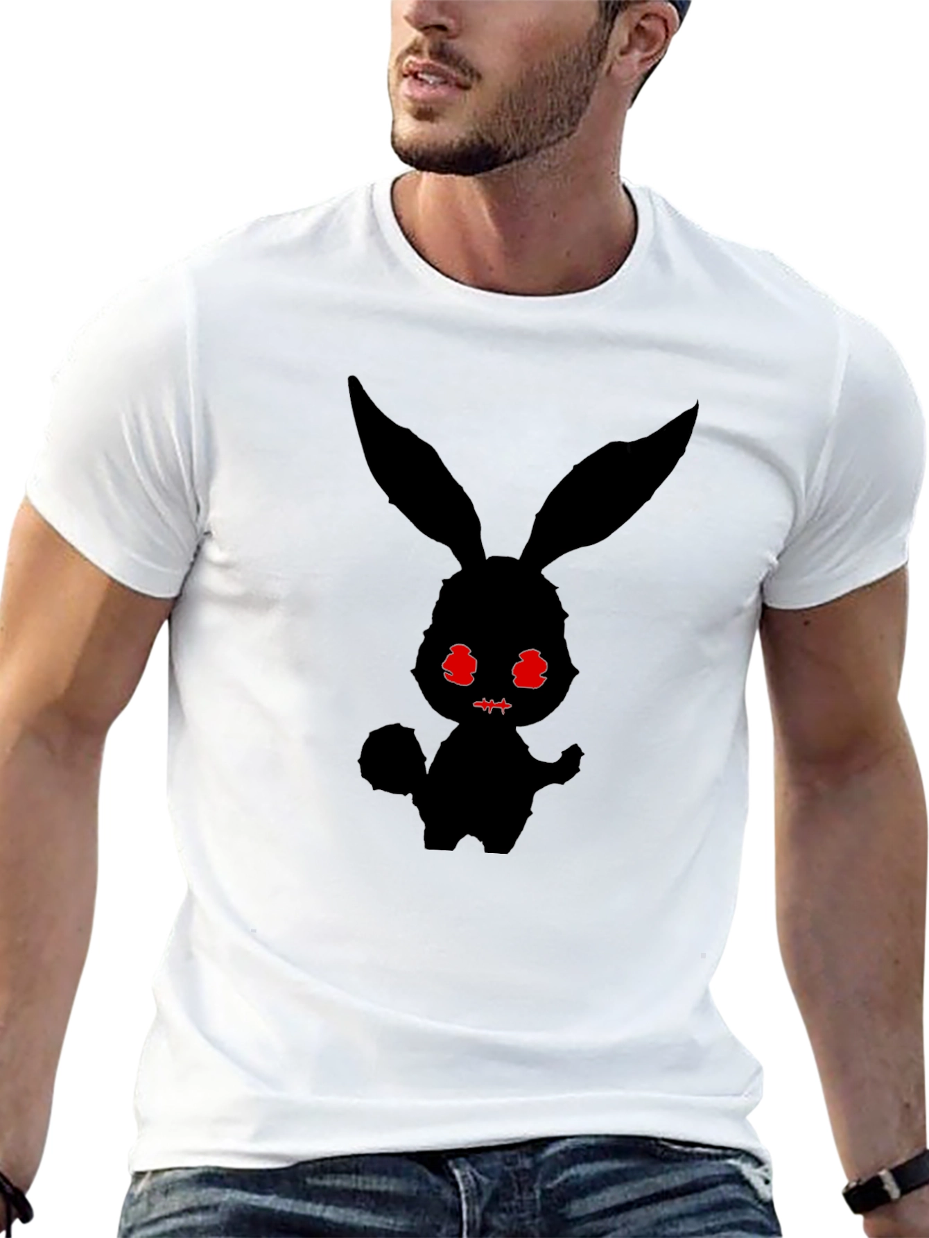 Dark Rabbit Graphic Tee - Mens Black T-Shirt