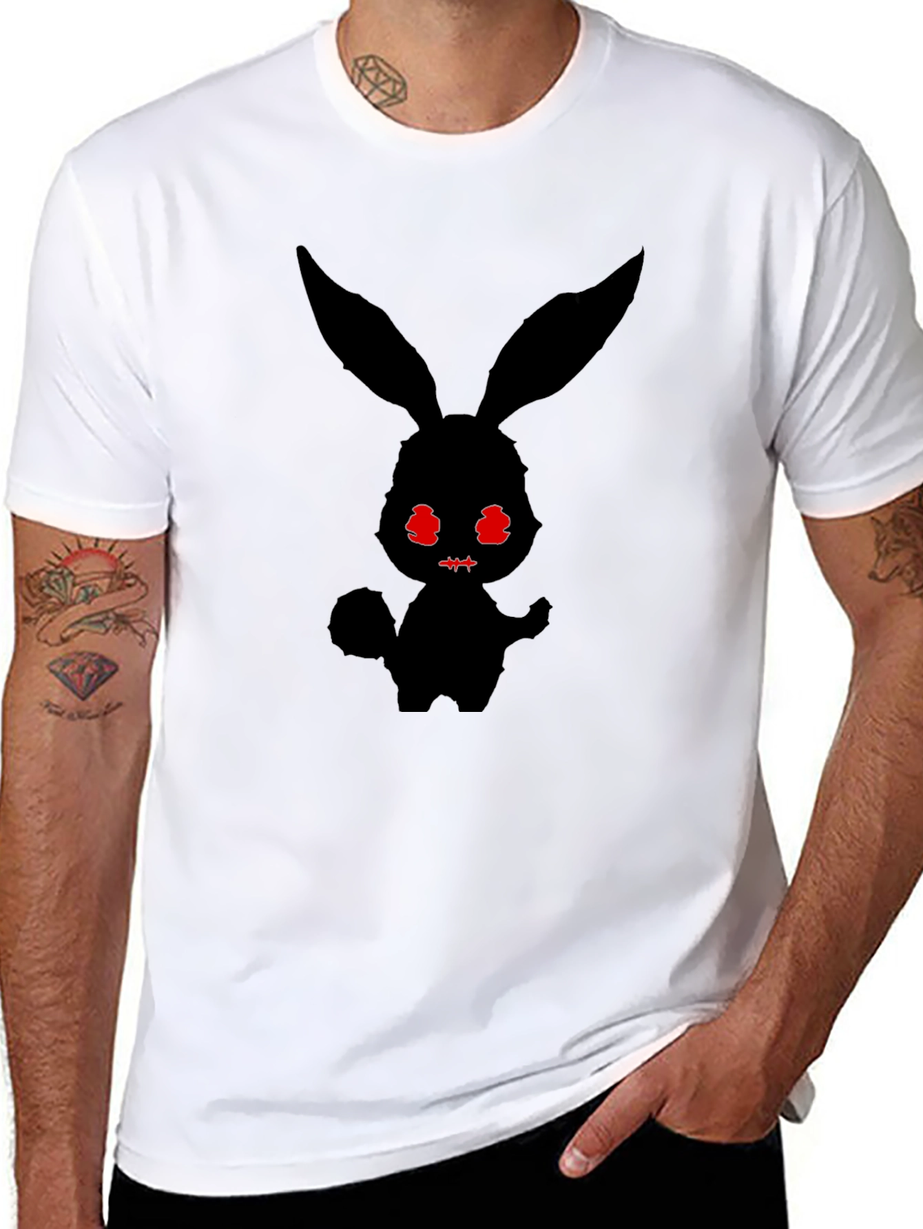 Dark Rabbit Graphic Tee - Mens Black T-Shirt