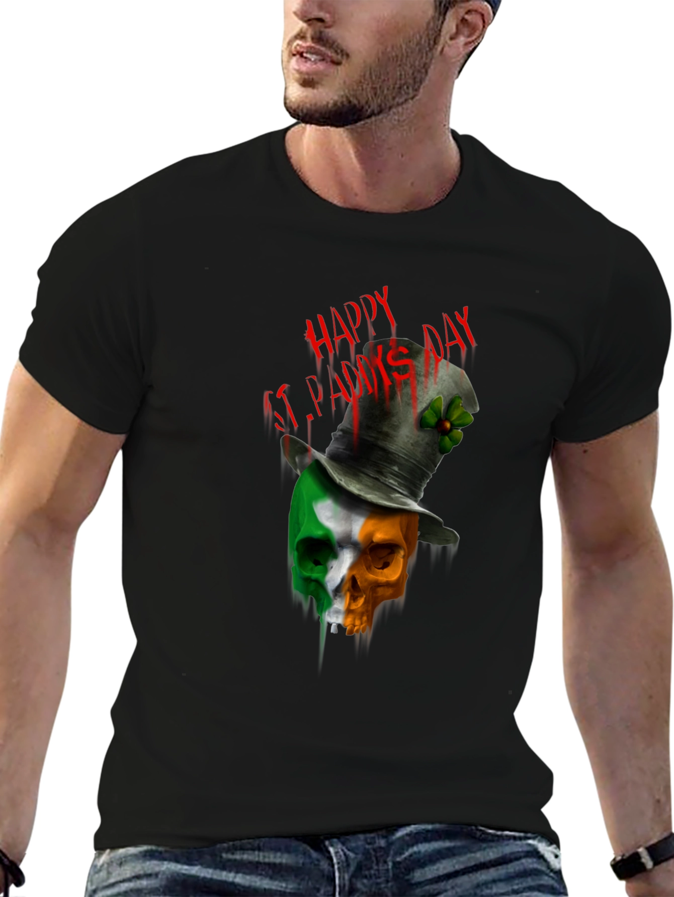 St. Patricks Day Skull T-Shirt