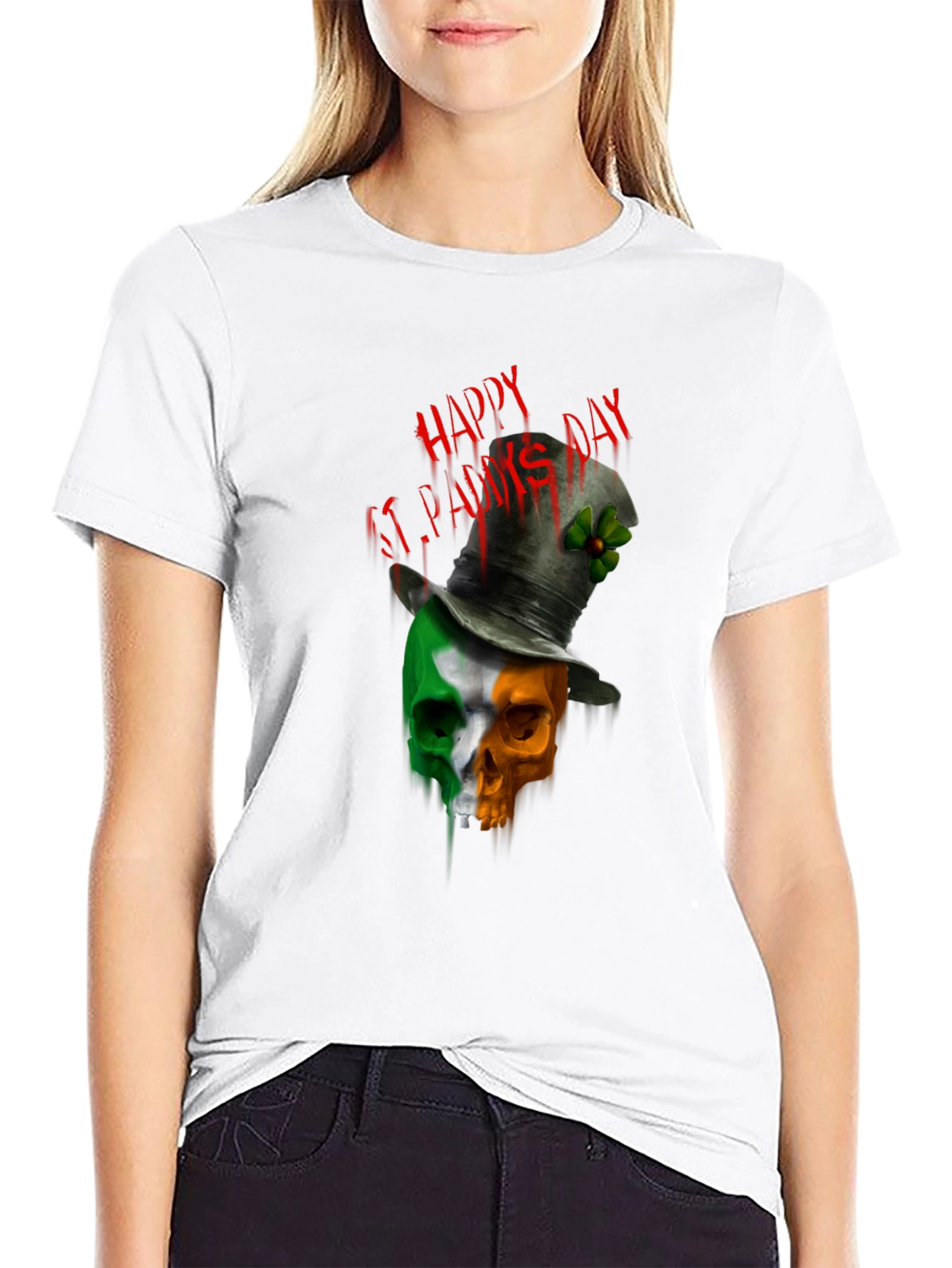 St. Patricks Day Skull T-Shirt