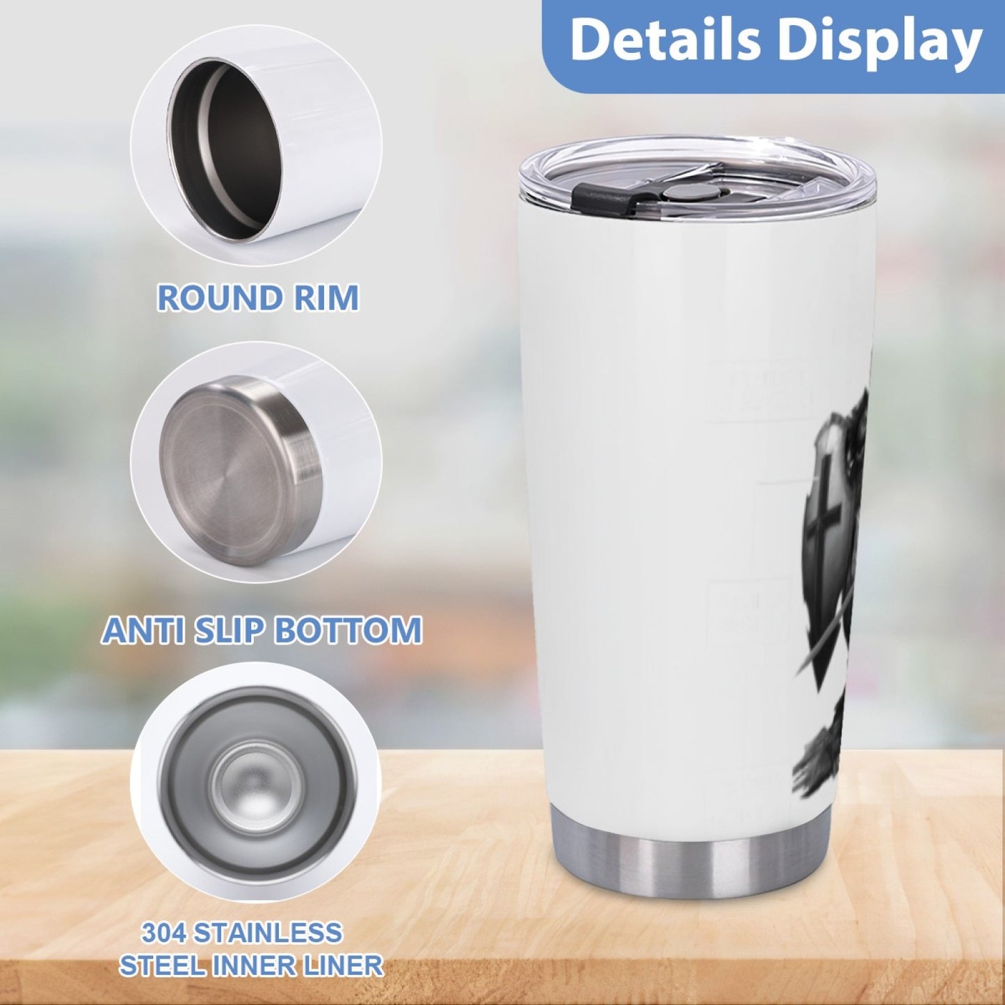 Stylish Graphic Insulated Tumbler - Reusable Stainless Steel Drinkware