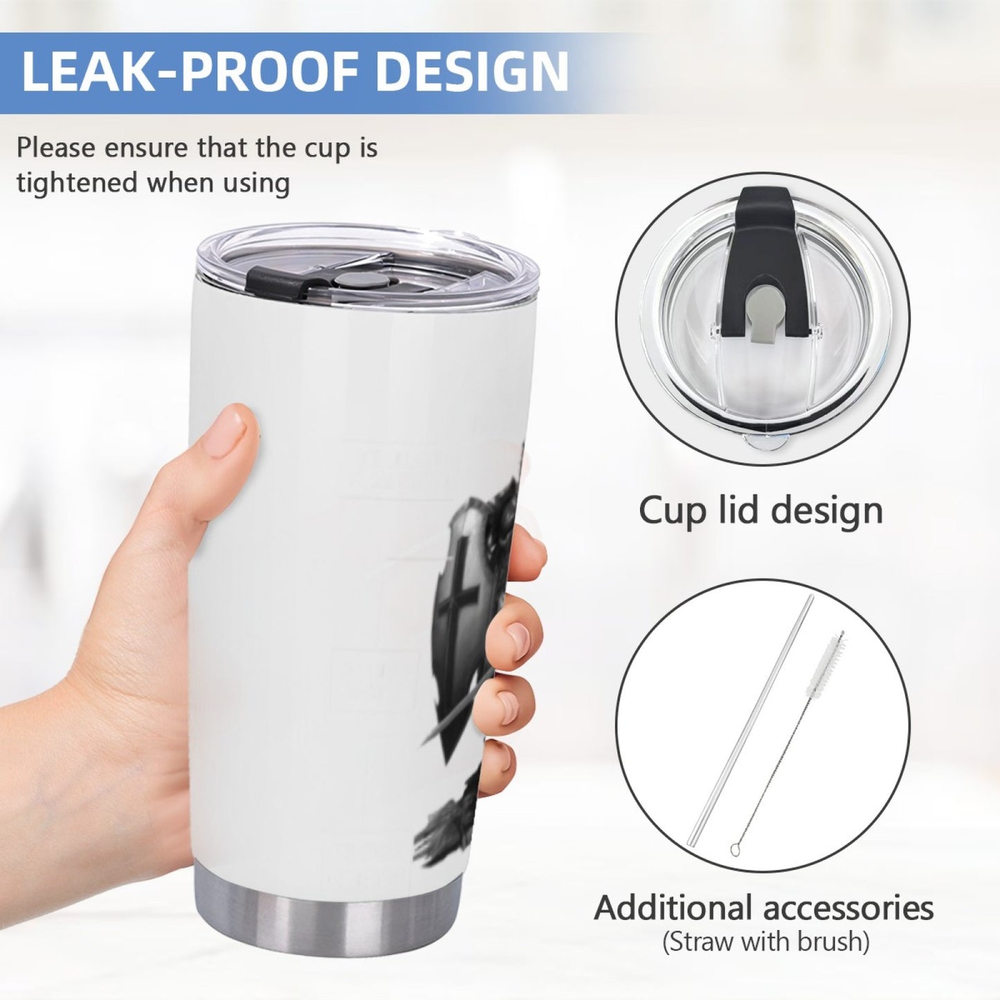 Stylish Graphic Insulated Tumbler - Reusable Stainless Steel Drinkware
