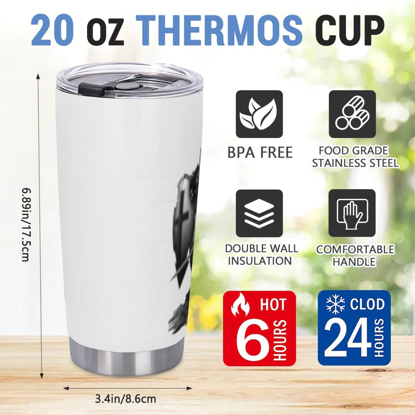Stylish Graphic Insulated Tumbler - Reusable Stainless Steel Drinkware