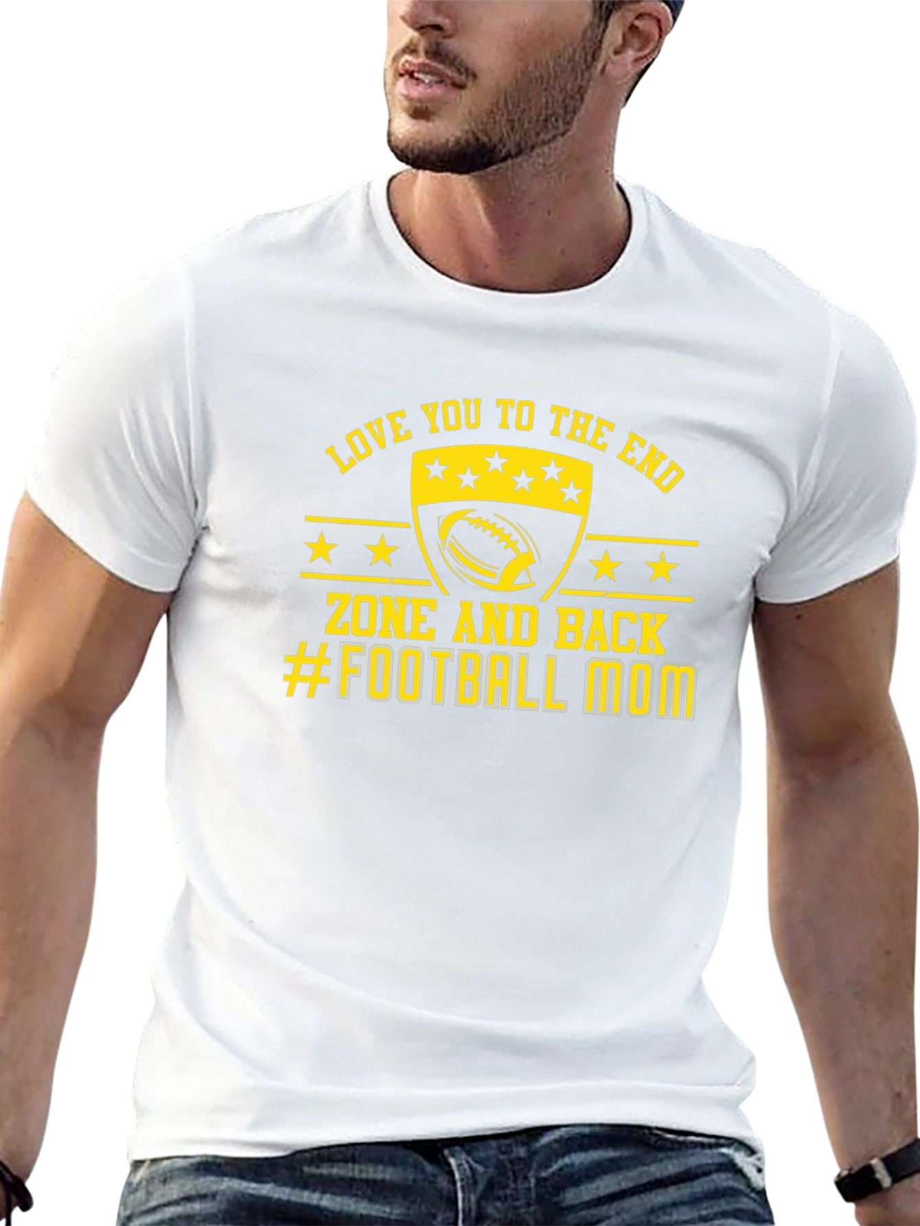 Love You to The End Football Mom T-Shirt