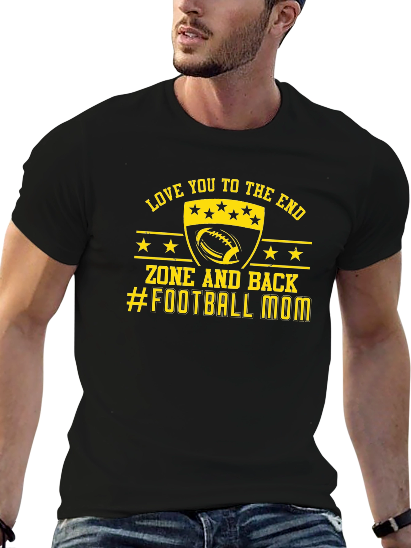Love You to The End Football Mom T-Shirt