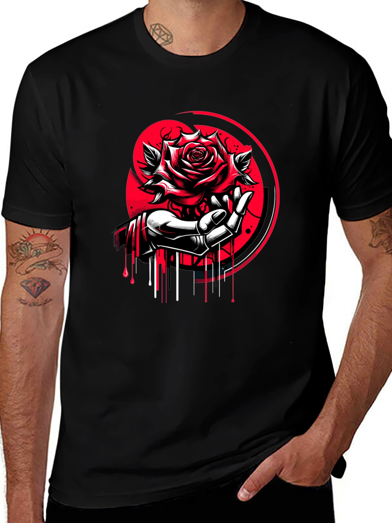 Rose & Hand Graphic Tee