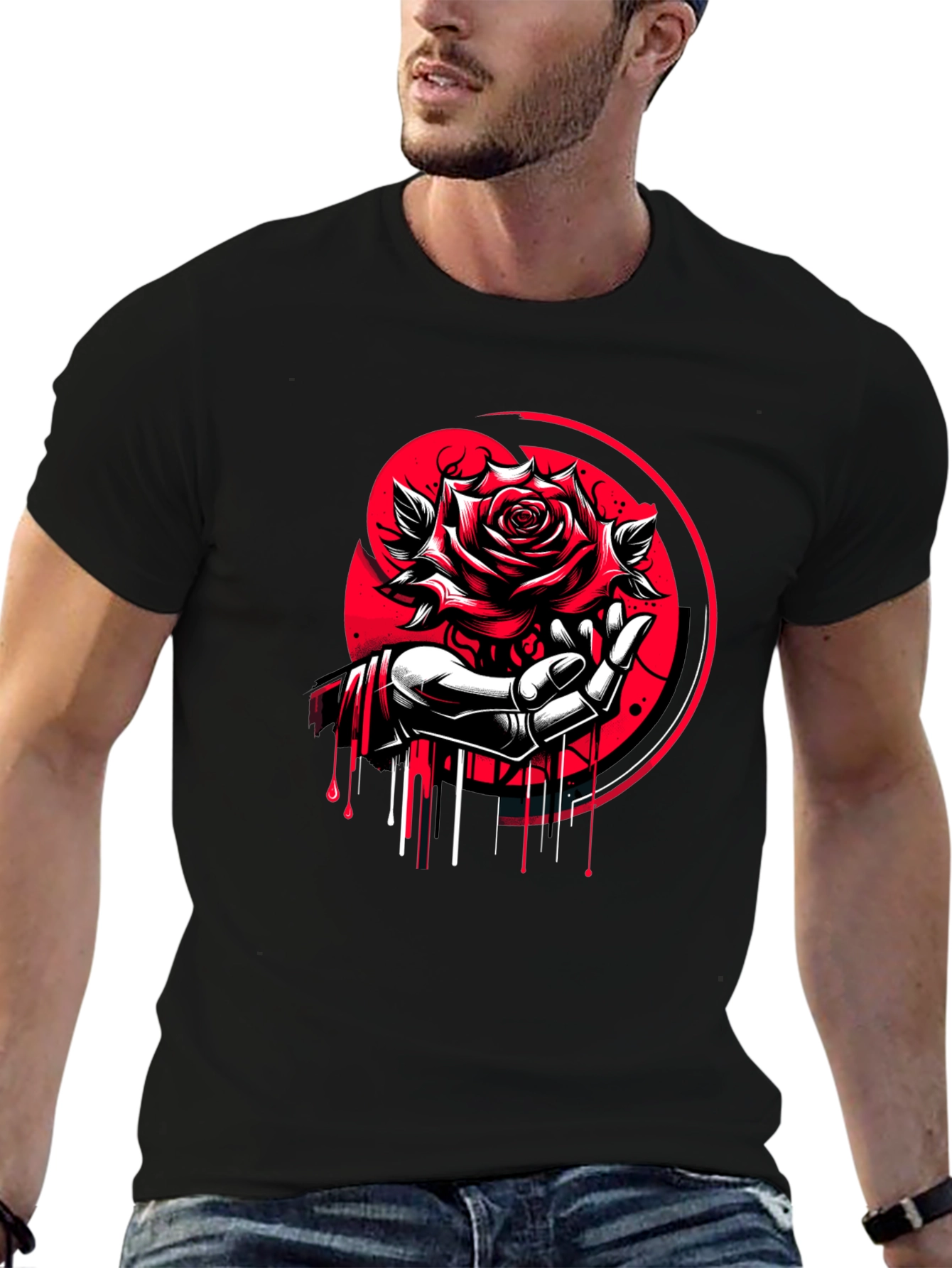 Rose & Hand Graphic Tee