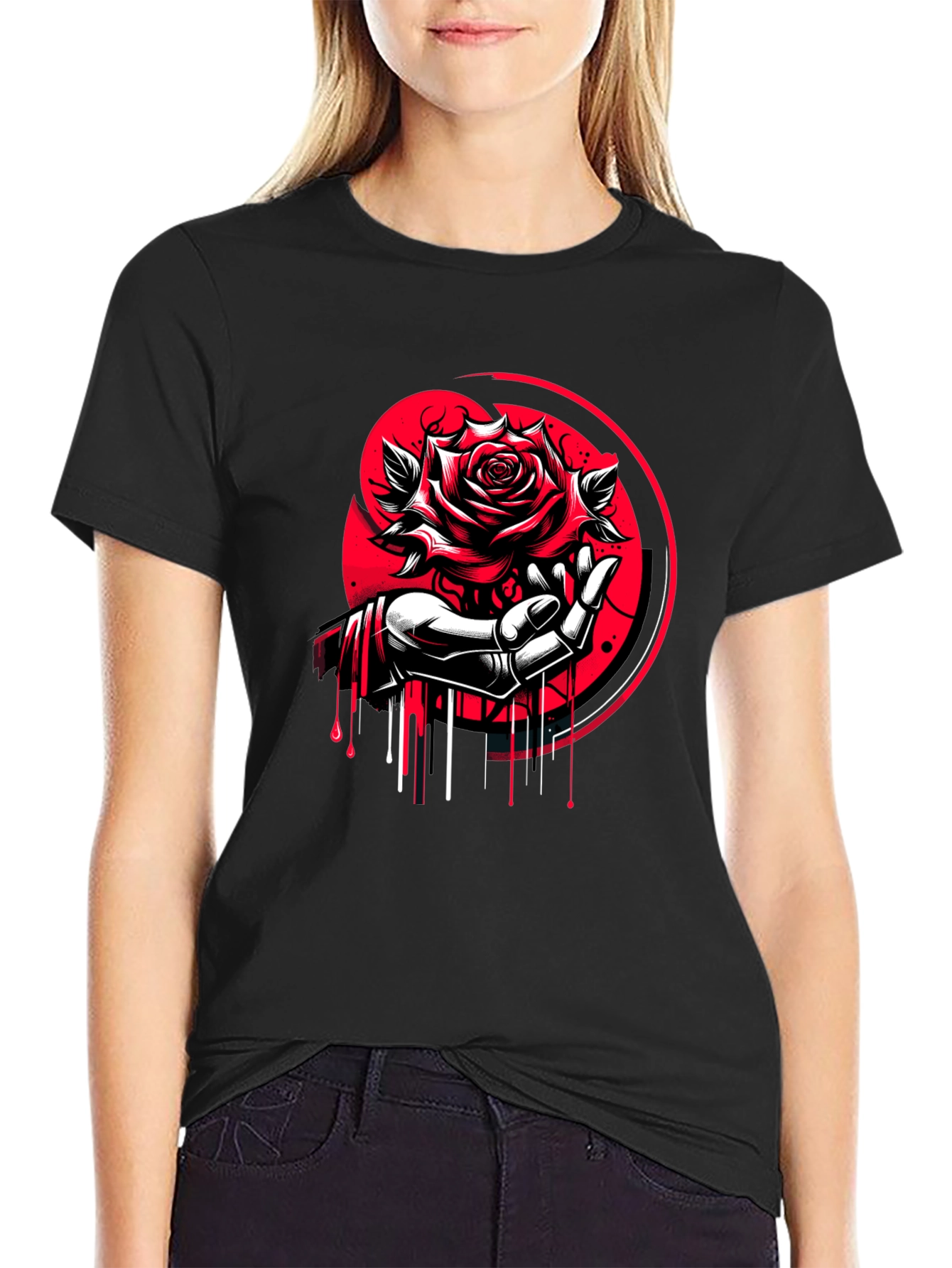 Rose & Hand Graphic Tee