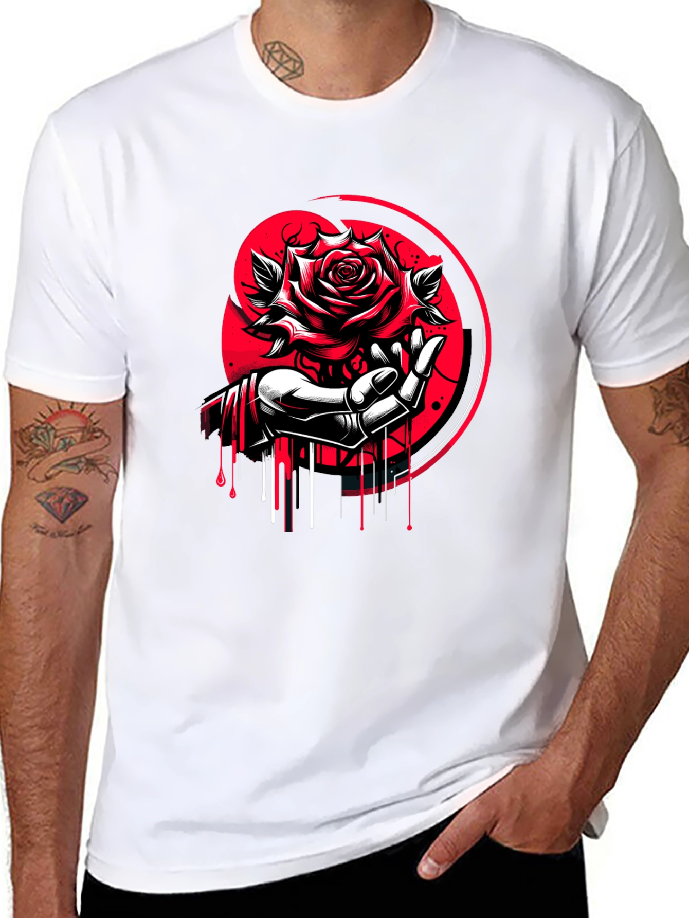 Rose & Hand Graphic Tee