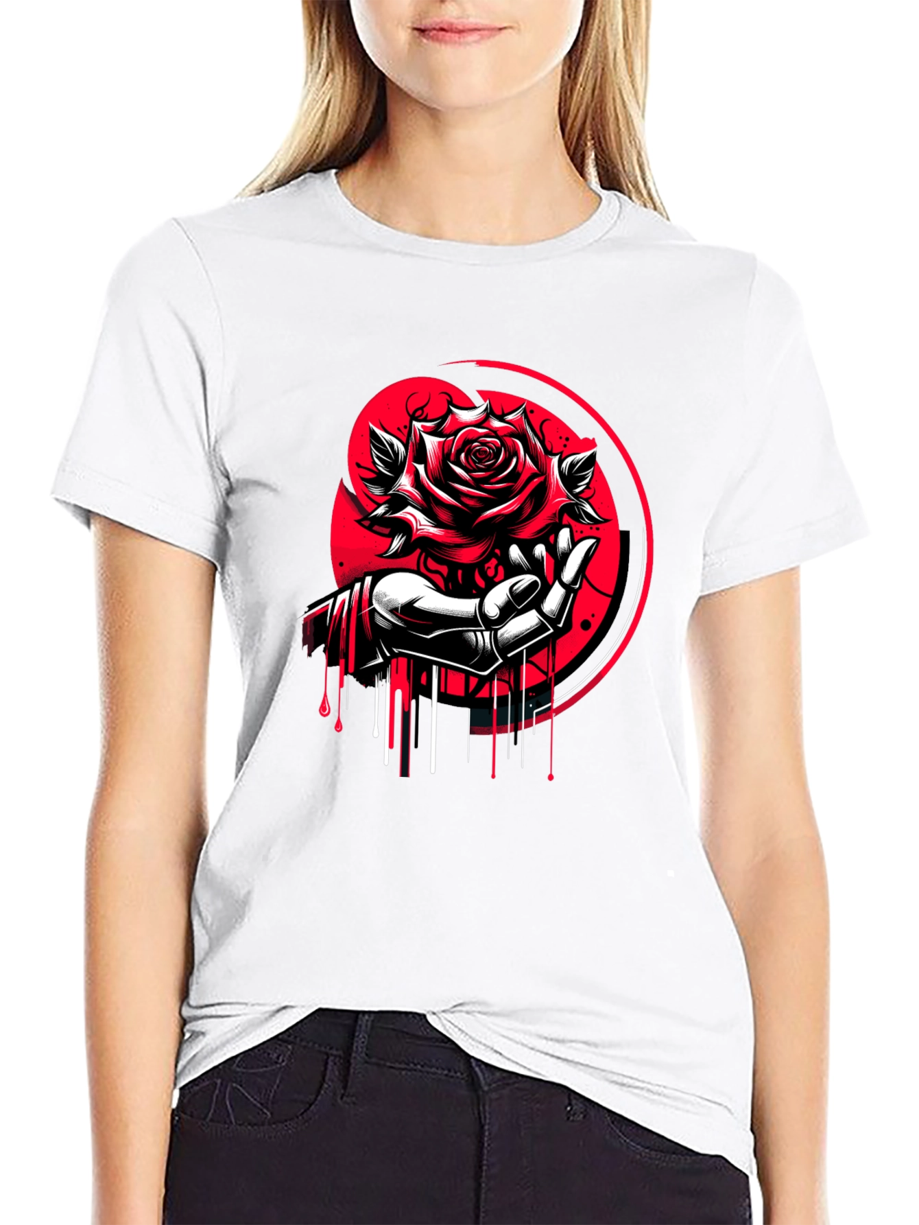 Rose & Hand Graphic Tee