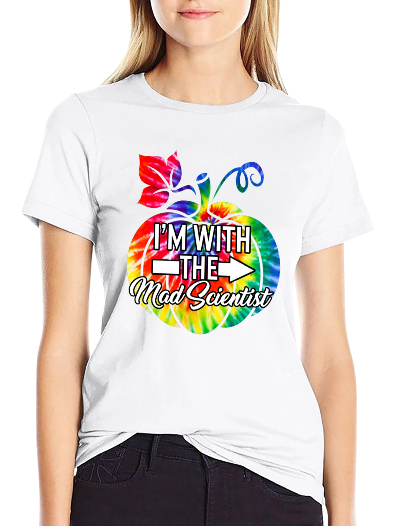 Im With The Mad Scientist Halloween T-Shirt
