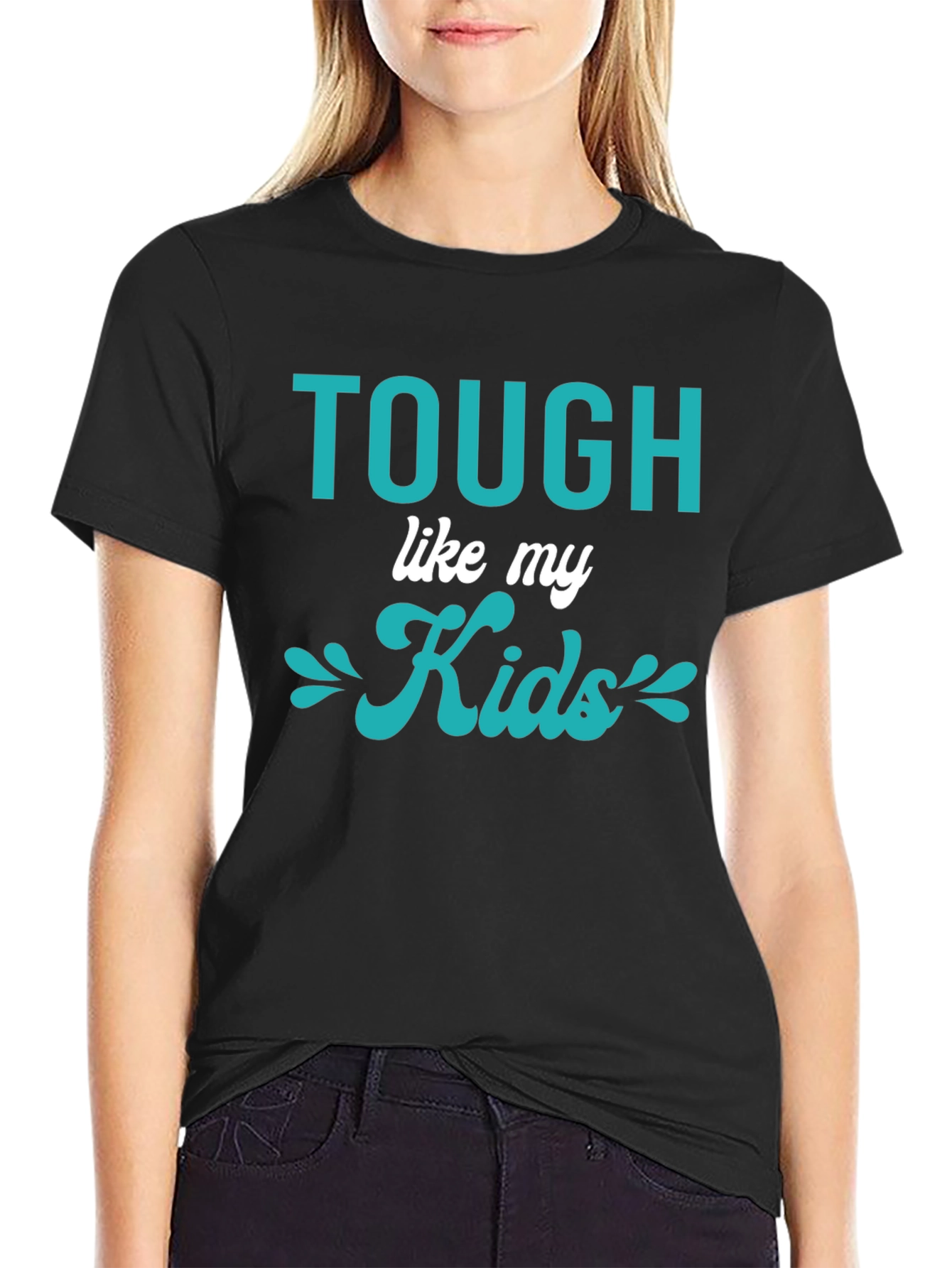Tough Like My Kids Graphic T-Shirt - Black