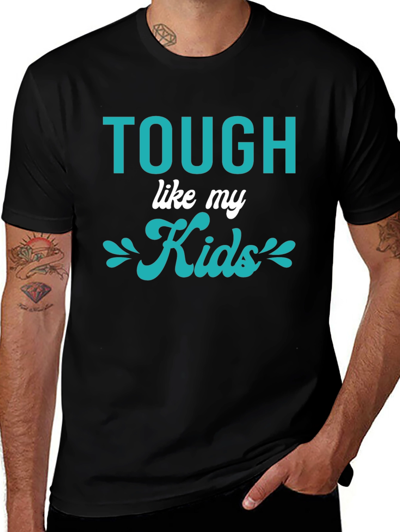 Tough Like My Kids Graphic T-Shirt - Black