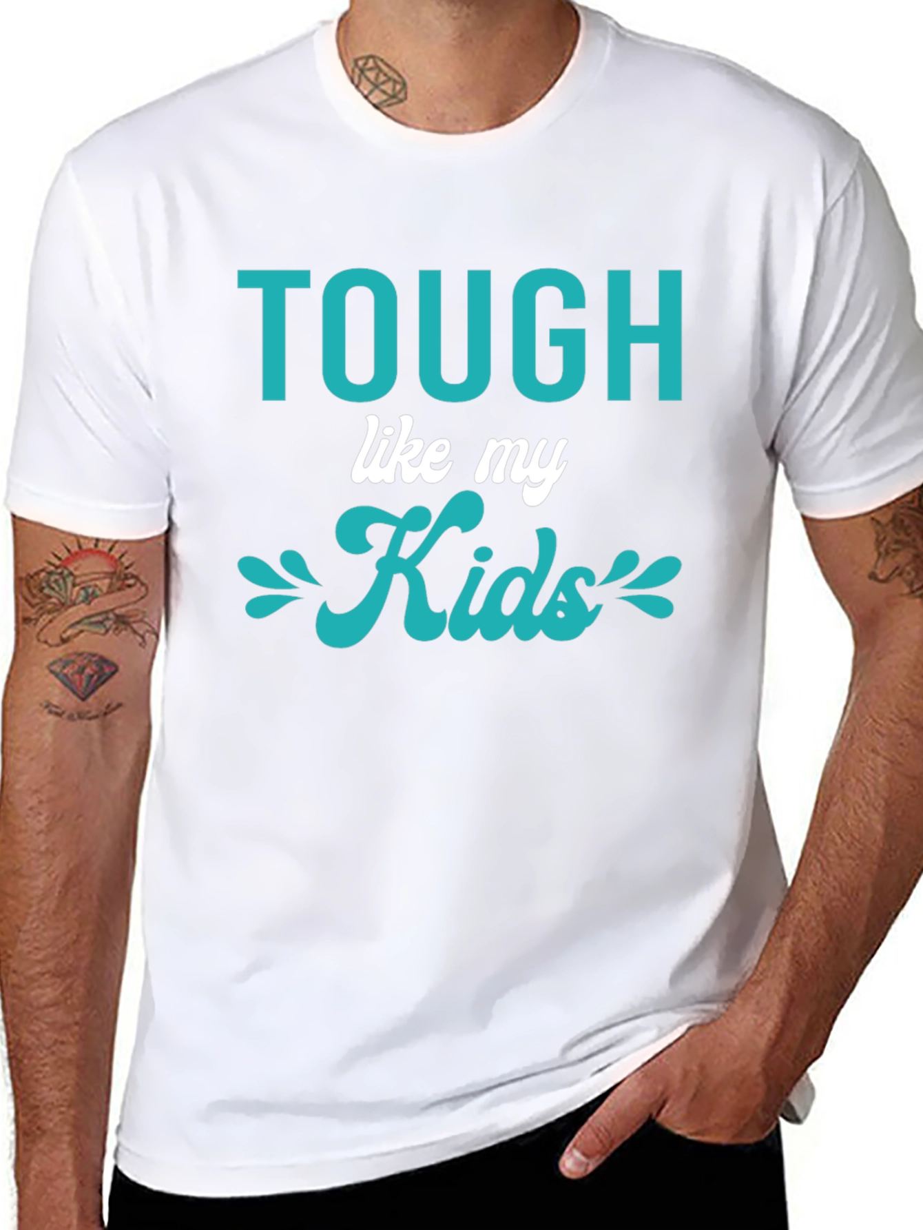 Tough Like My Kids Graphic T-Shirt - Black
