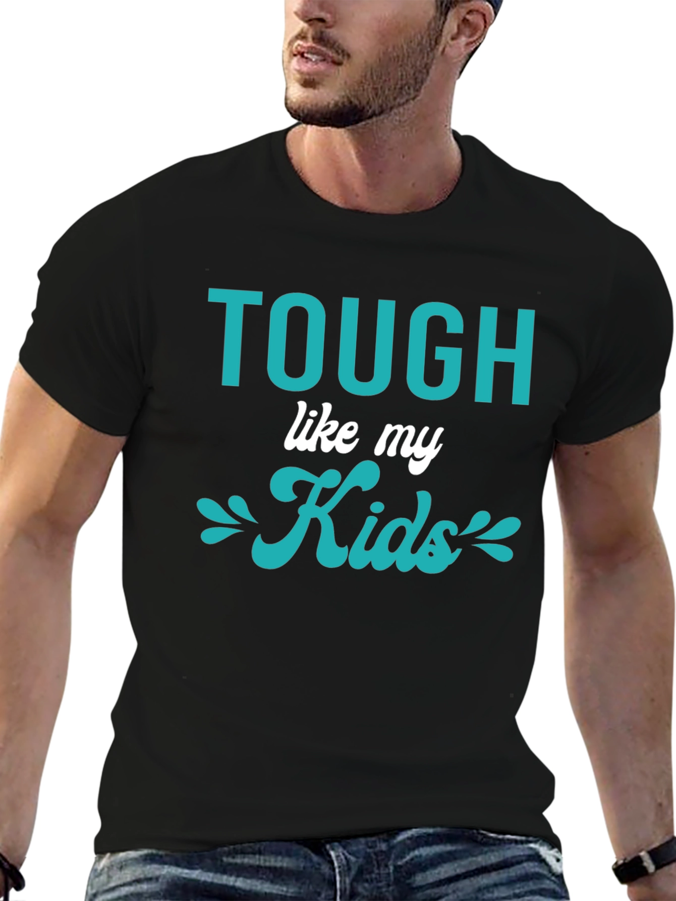 Tough Like My Kids Graphic T-Shirt - Black