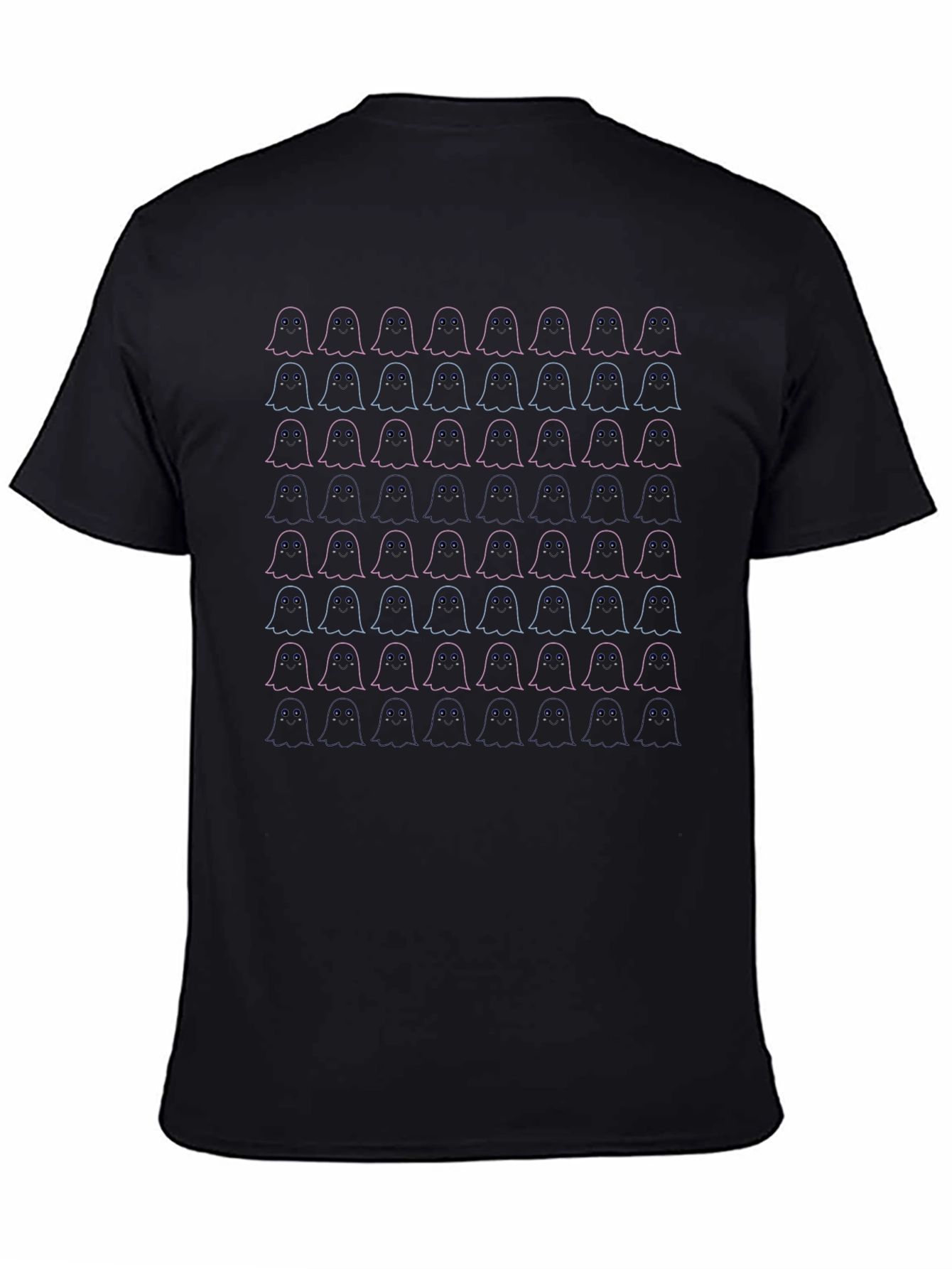 Neon Ghost Pattern T-Shirt