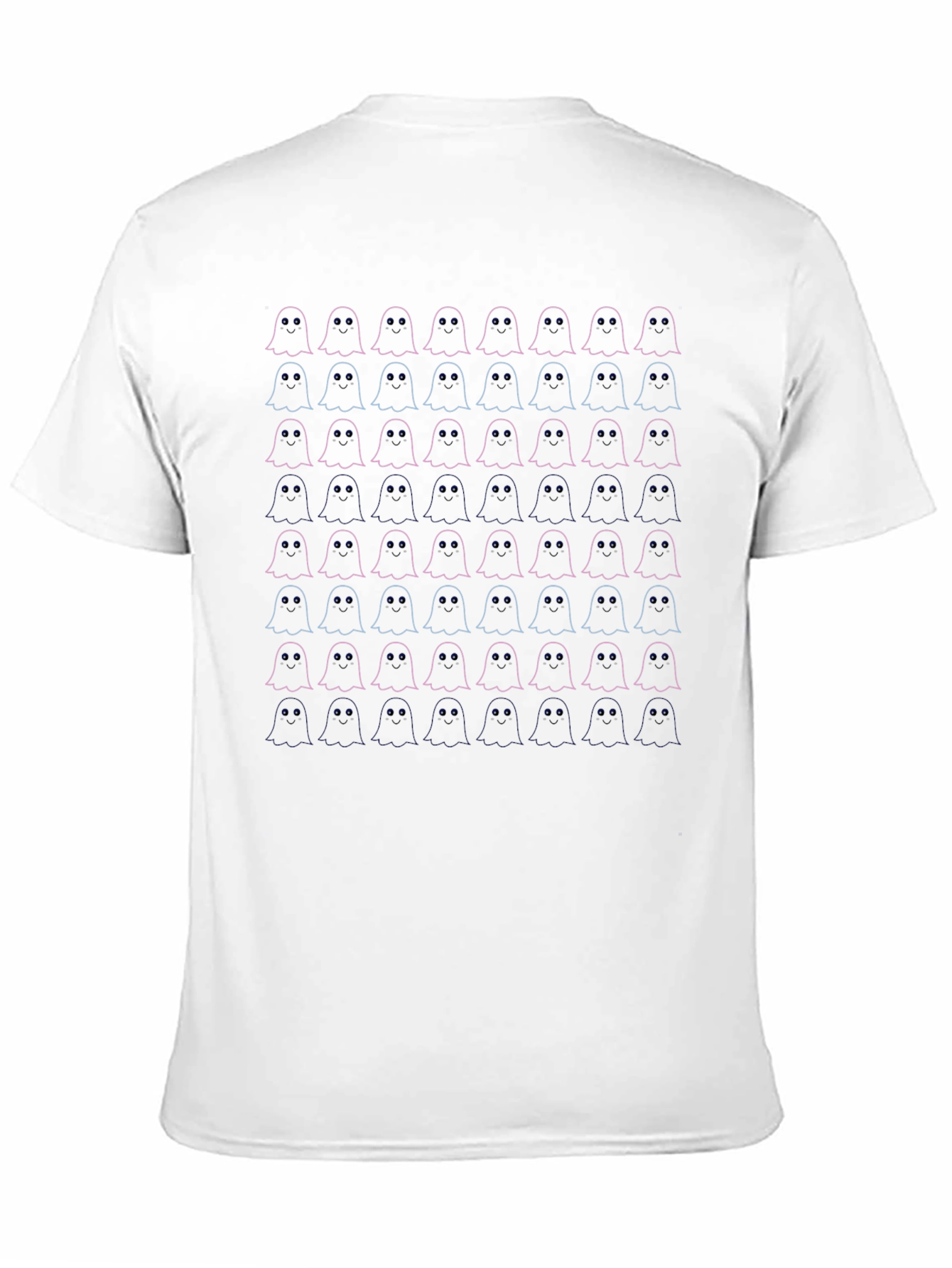 Neon Ghost Pattern T-Shirt