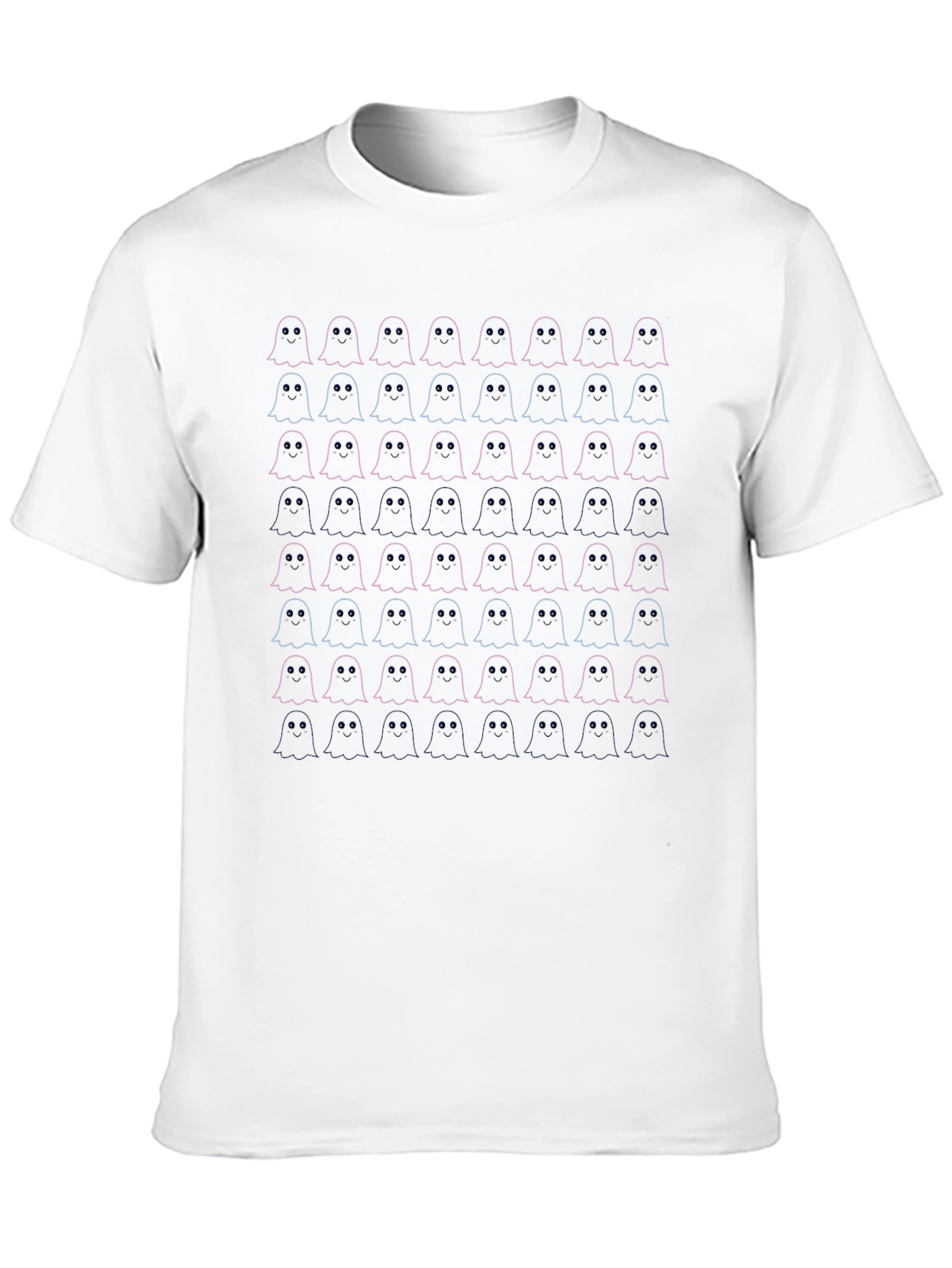 Neon Ghost Pattern T-Shirt