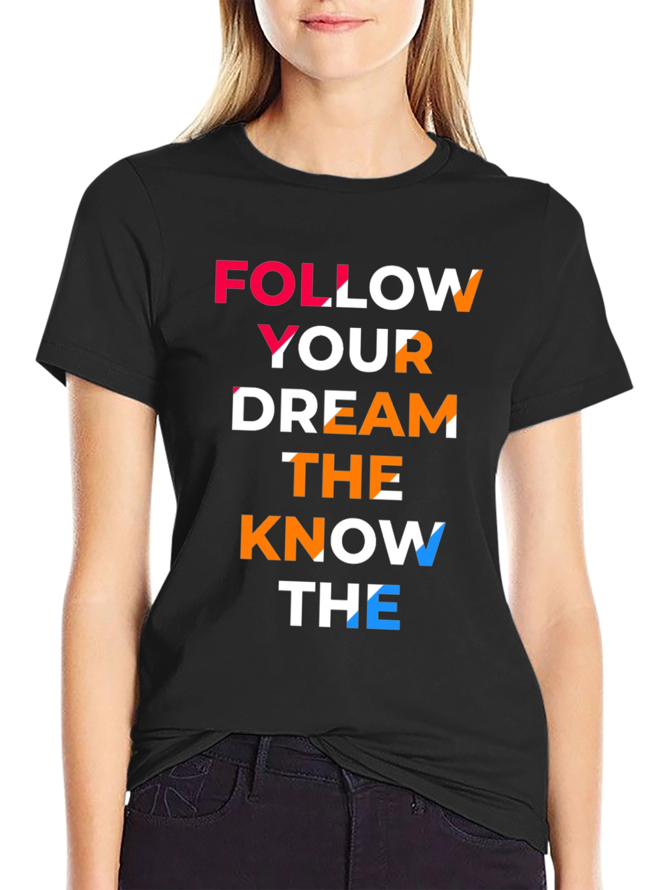 Motivational Graphic Print Mens Black T-Shirt