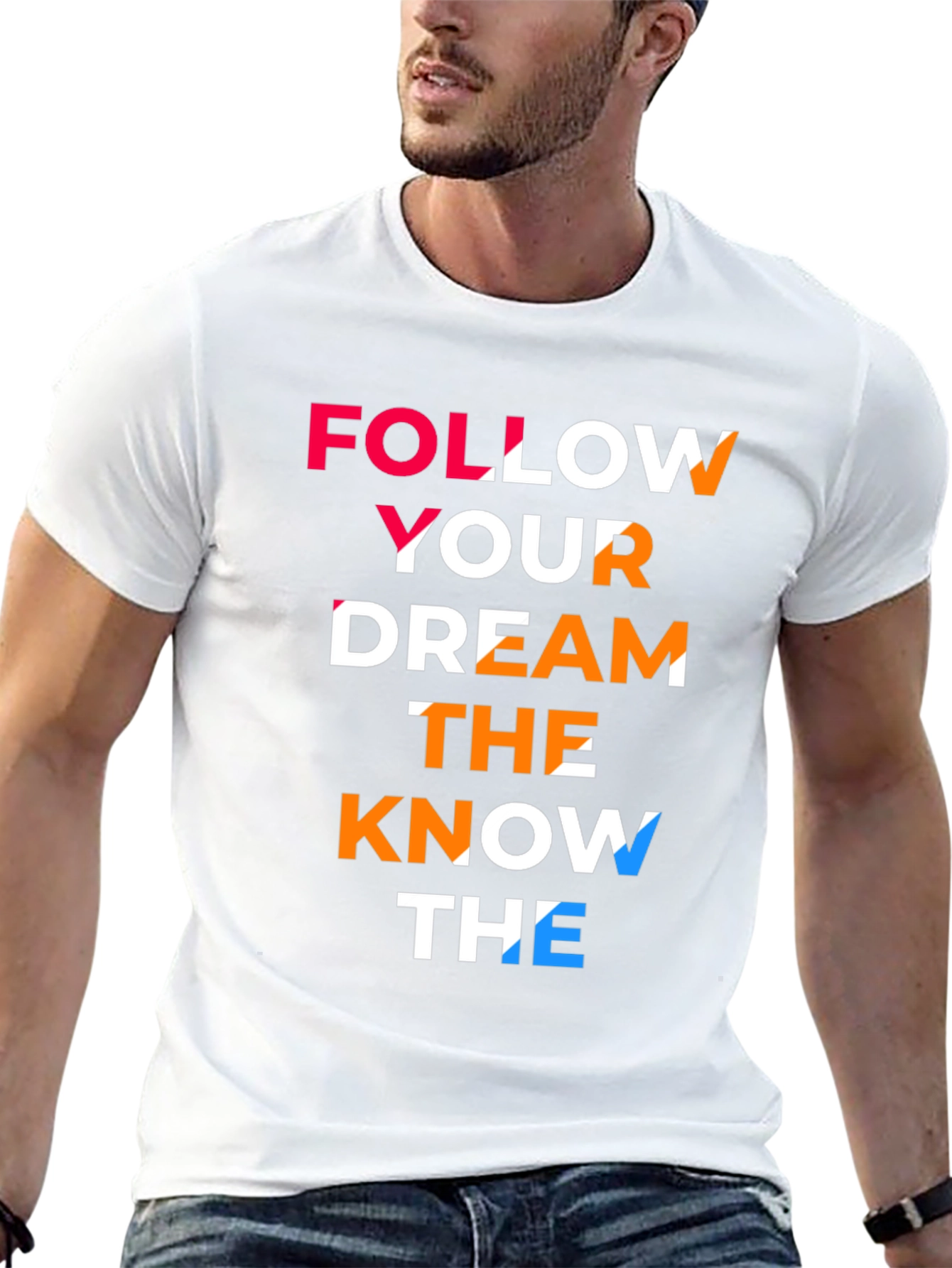 Motivational Graphic Print Mens Black T-Shirt