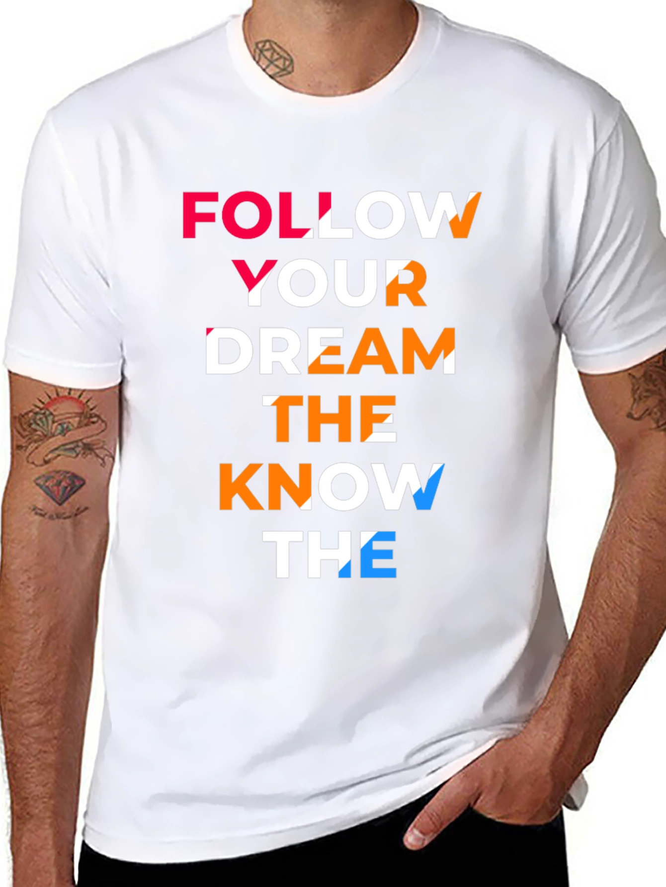 Motivational Graphic Print Mens Black T-Shirt