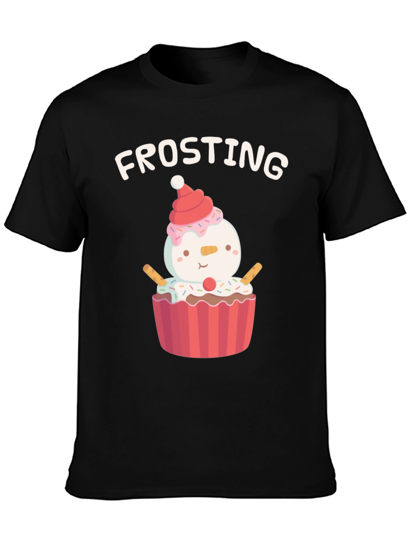 Frosting Cupcake Snowman T-Shirt
