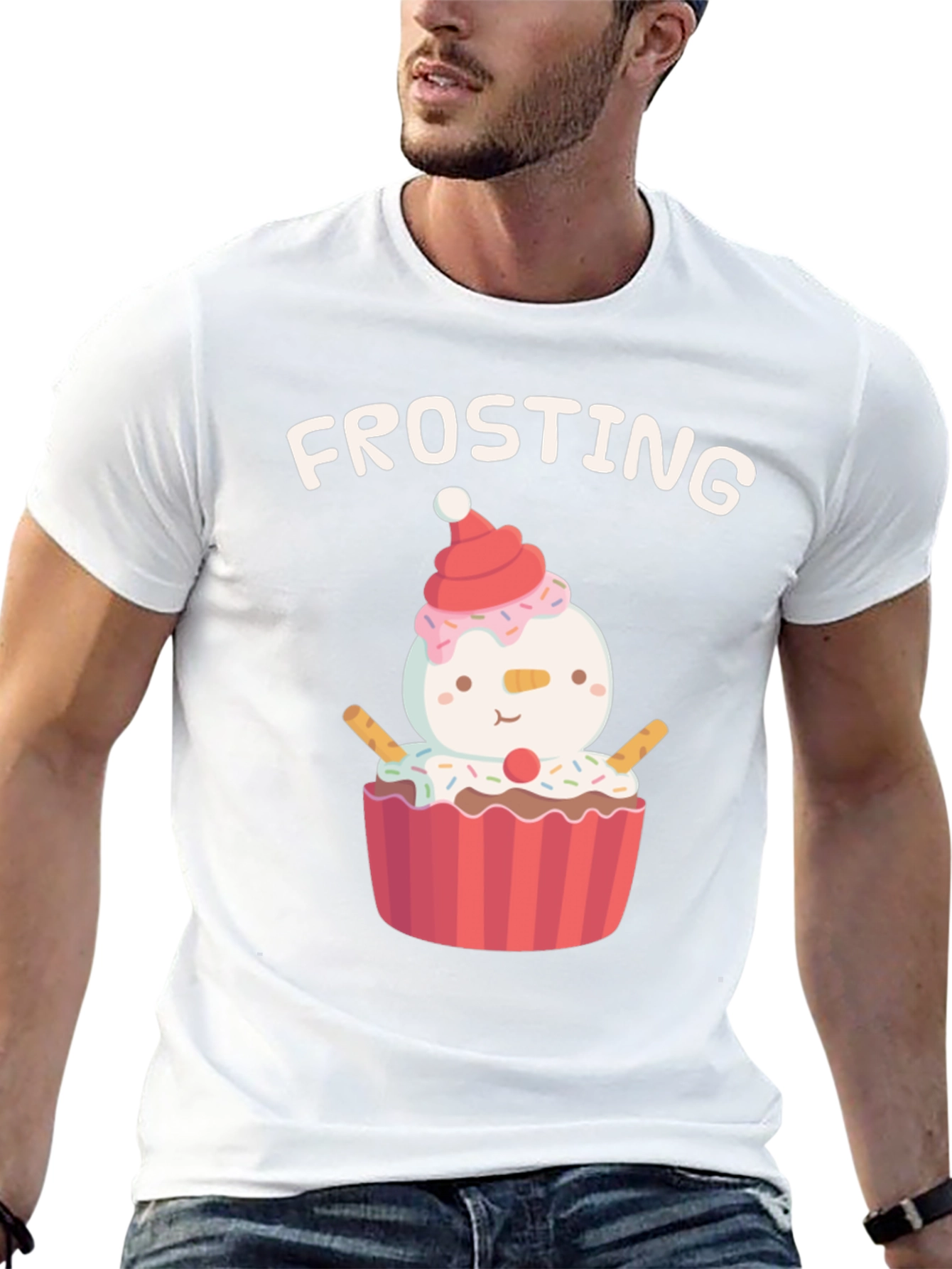 Frosting Cupcake Snowman T-Shirt